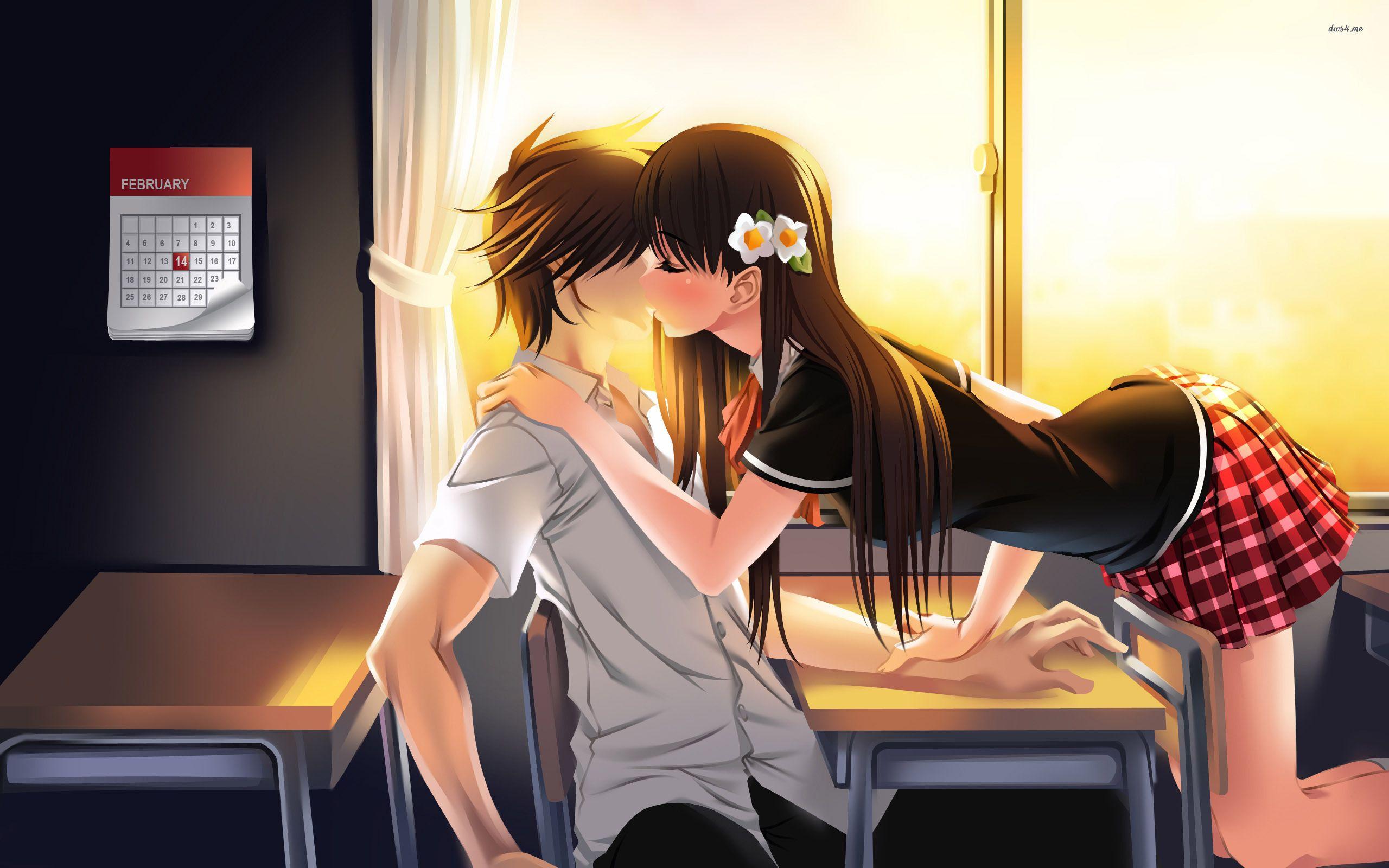 2560x1600 Valentine's day kiss wallpaper wallpaper