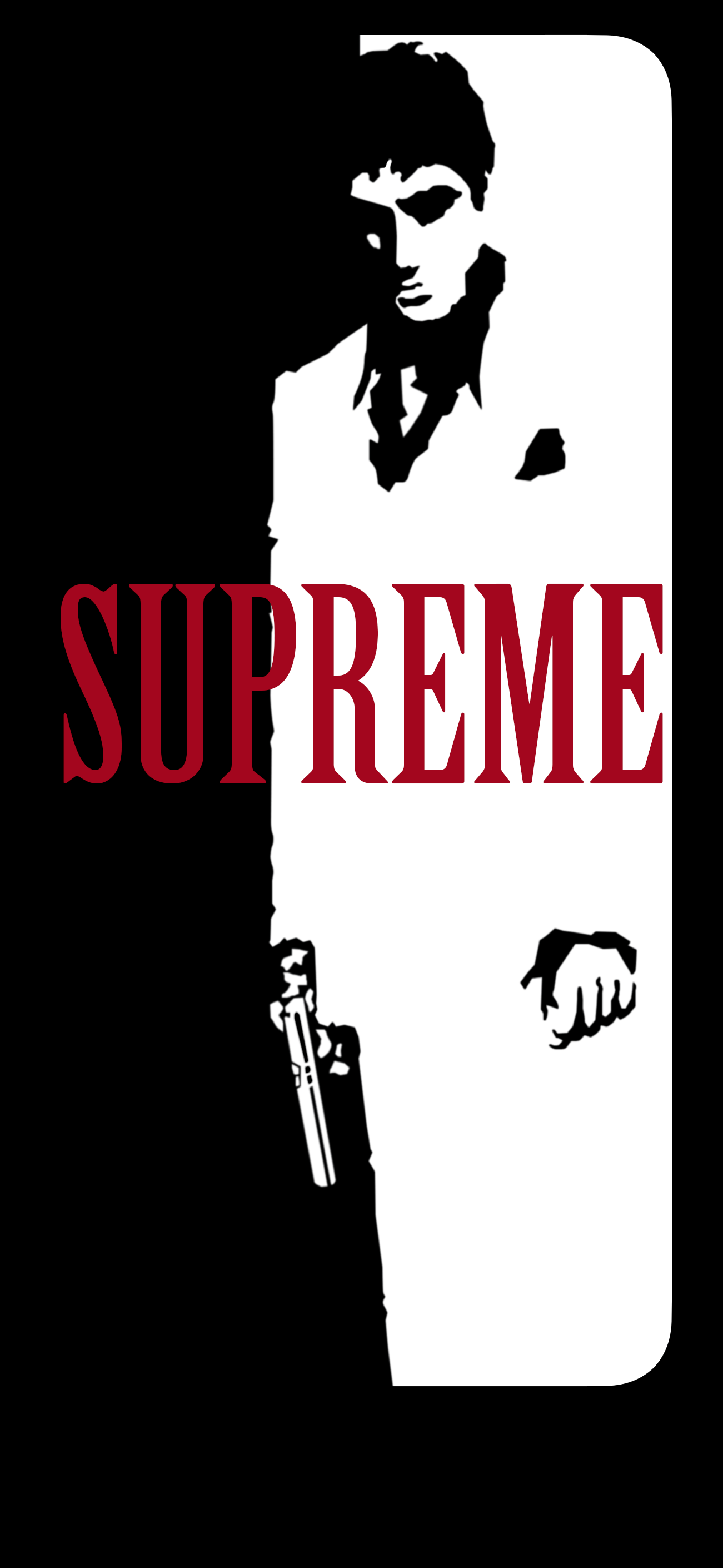1301x2820 Supreme X Scarface Wallpaper