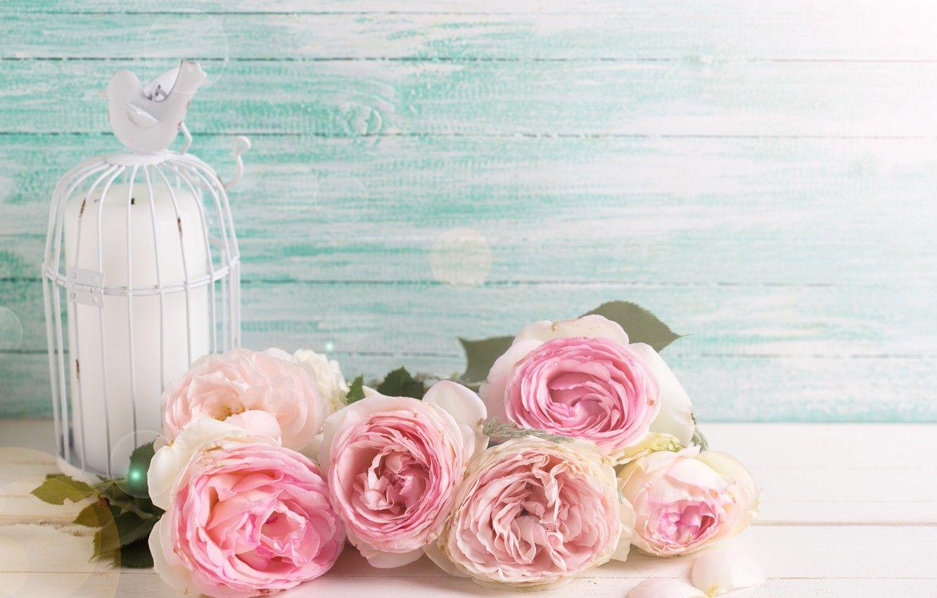 1332x850 Wallpaper flowers, roses, bouquet, pink, vintage, wood, pink