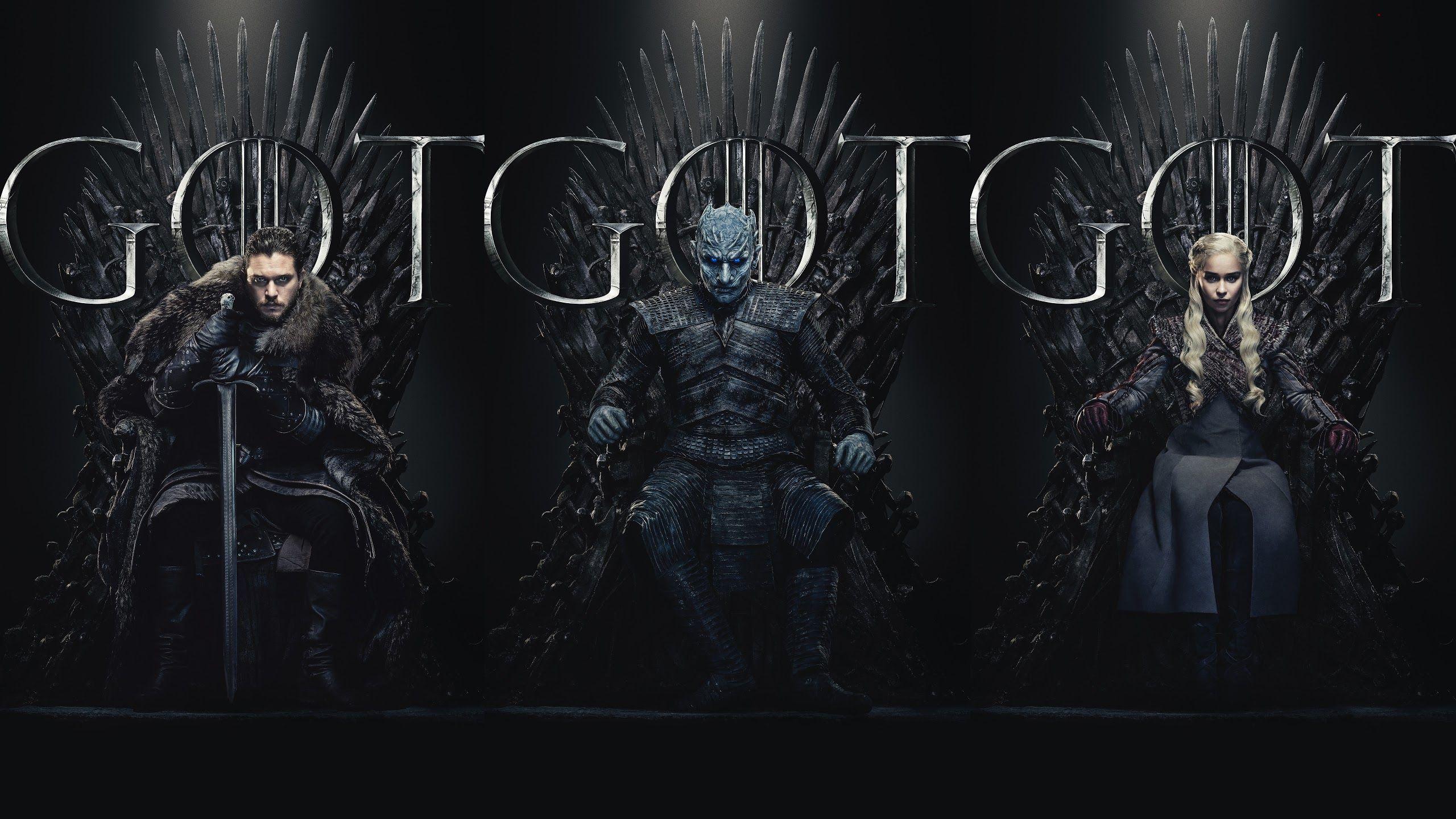 2560x1440 Jon Snow, Night King, Daenerys Targaryen, Game of Thrones