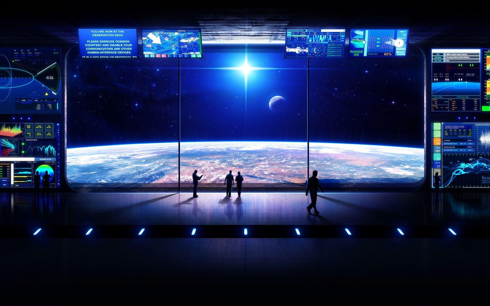 1920x1200 View From A Futuristic Space Station Wallpaperx1200