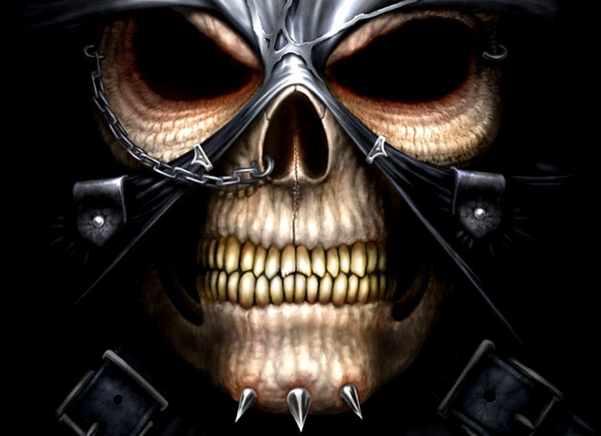 1190x864 Cool 3D Skull Wallpaper