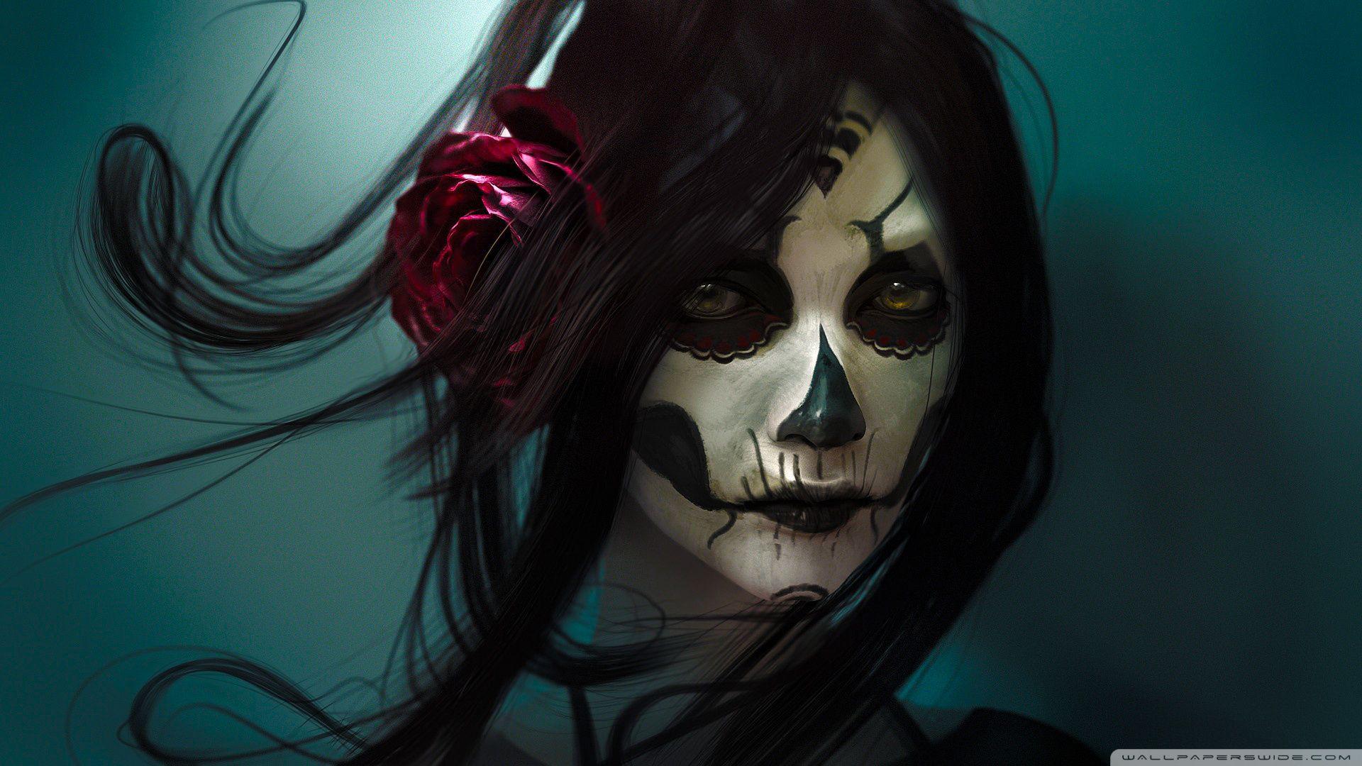 1920x1080 Skull Girl ❤ 4K HD Desktop Wallpaper for 4K Ultra HD TV