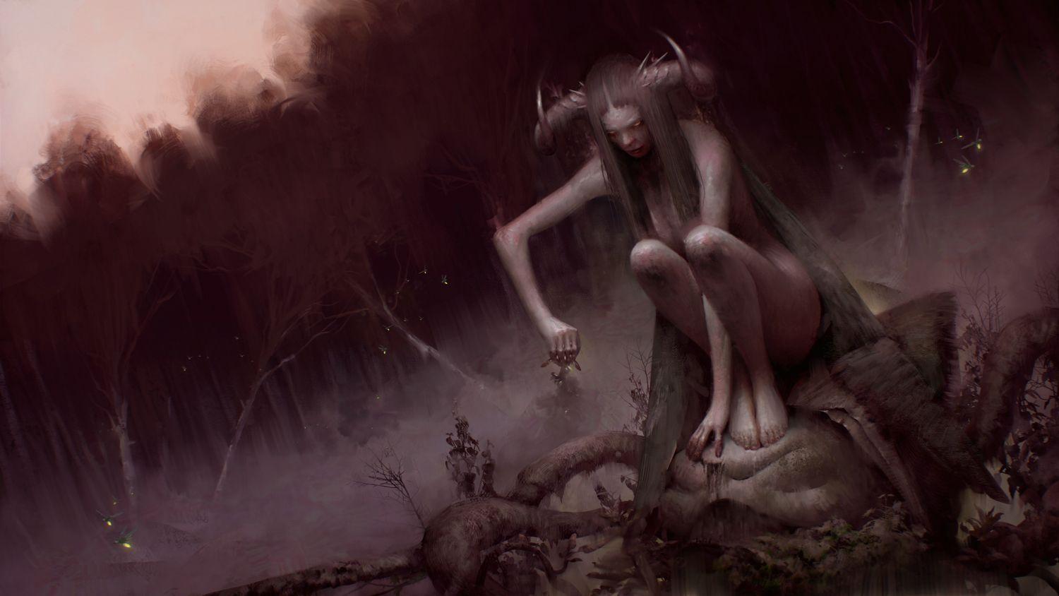 1500x844 Dark Fairies Digital Art by Piofok Wallpaper and Free