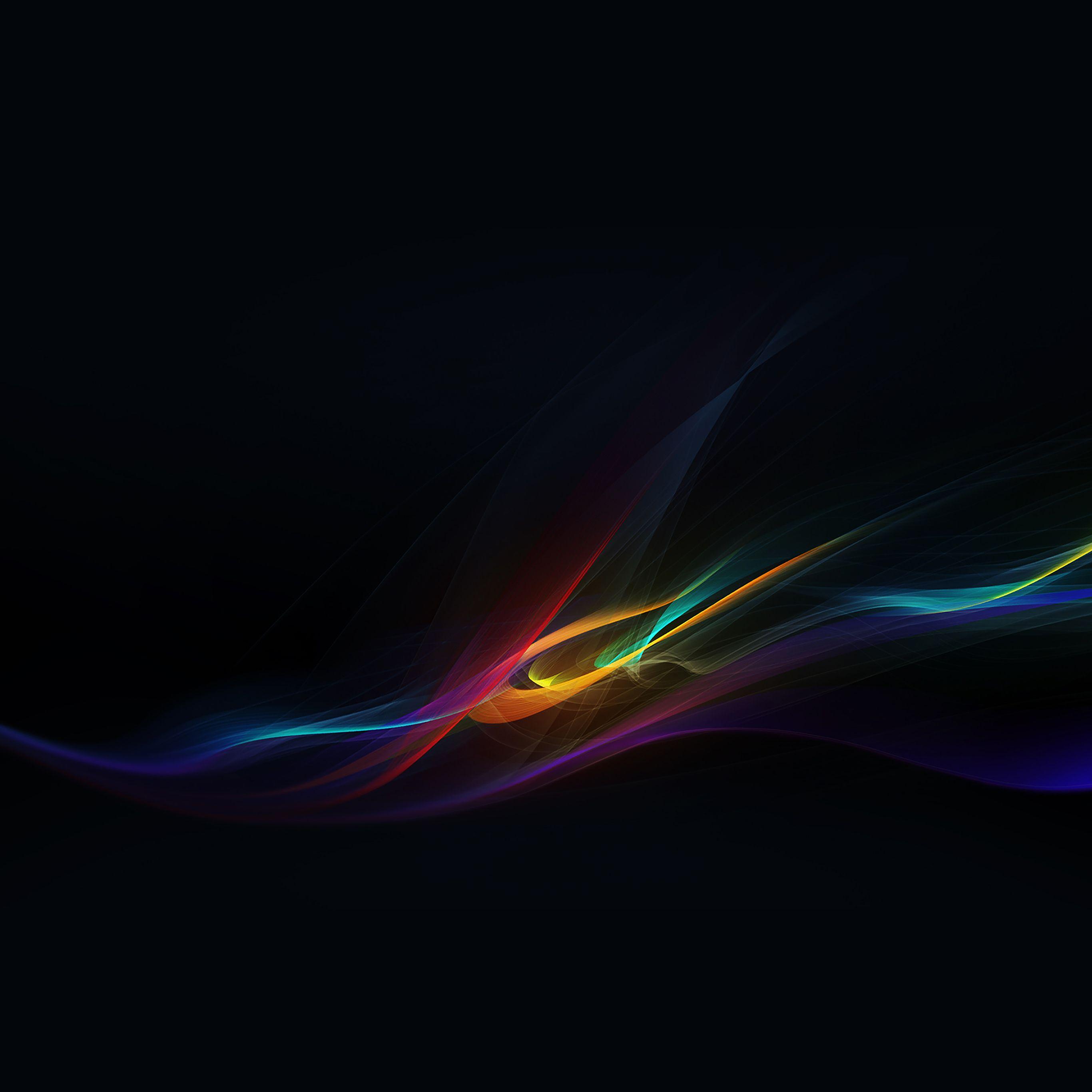 2732x2732 Abstract Line Dark Minimal Graphic Pattern Wallpaper