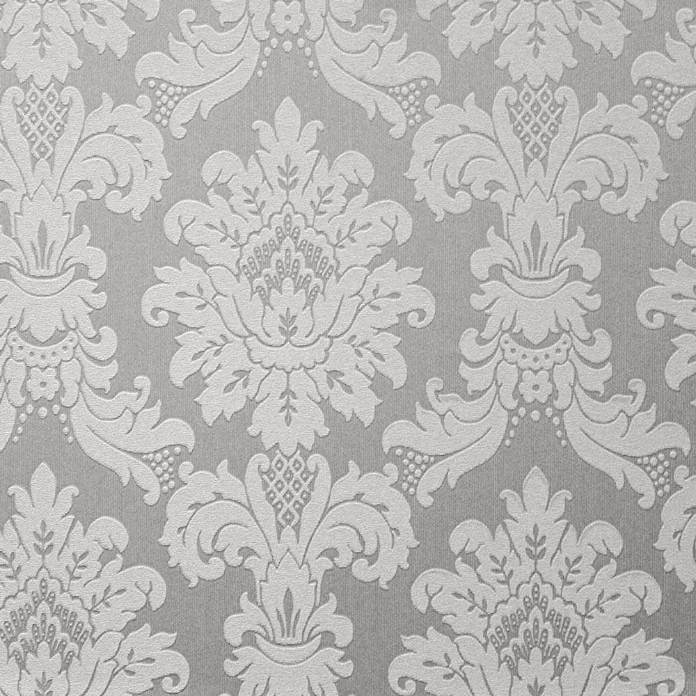 1000x1000 Messina Damask Luxury Pattern Faux Fabric Wallpaper 261006