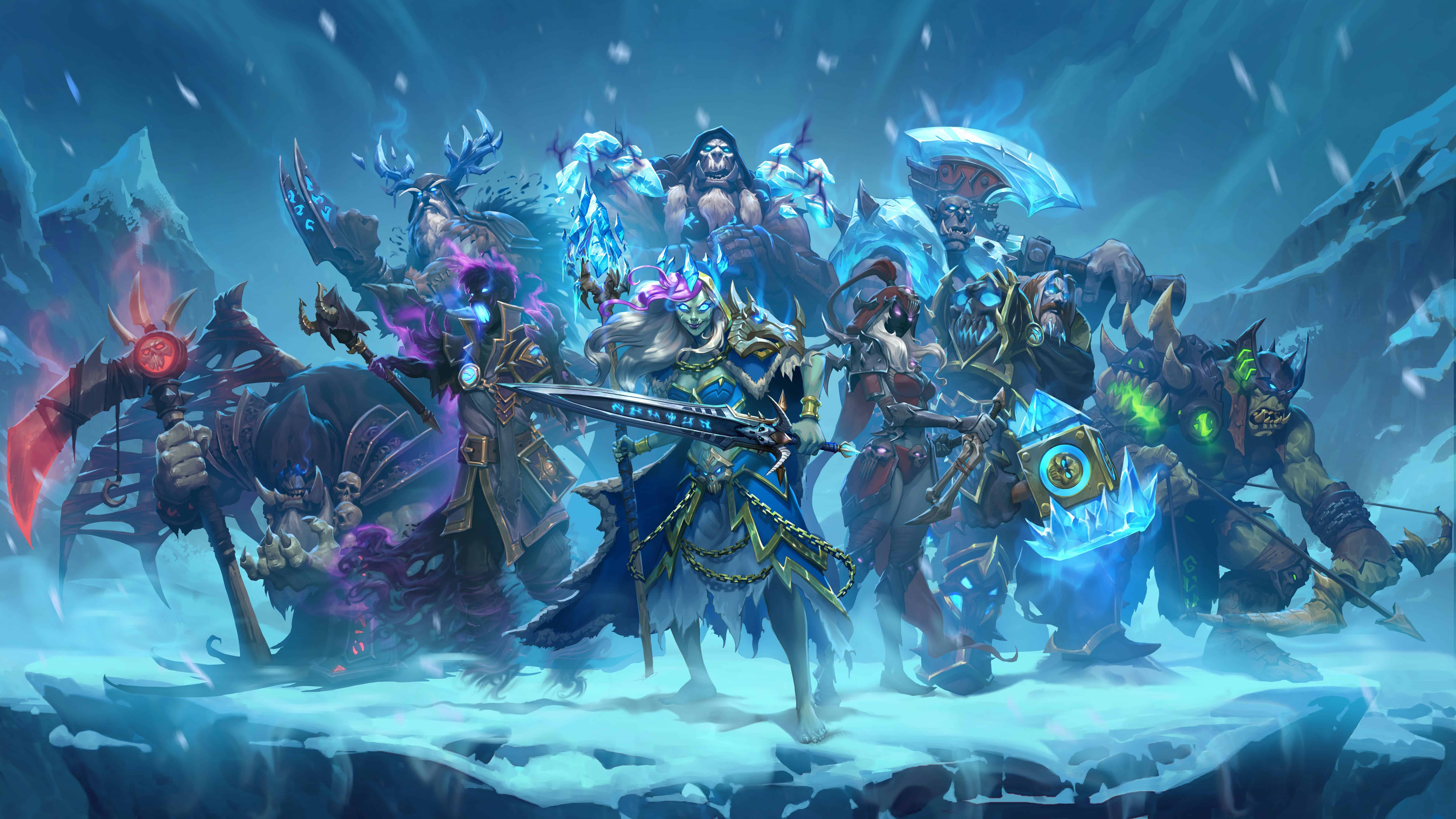 7680x4320 Hearthstone Knights Of The Frozen Throne UHD 8K Wallpaper