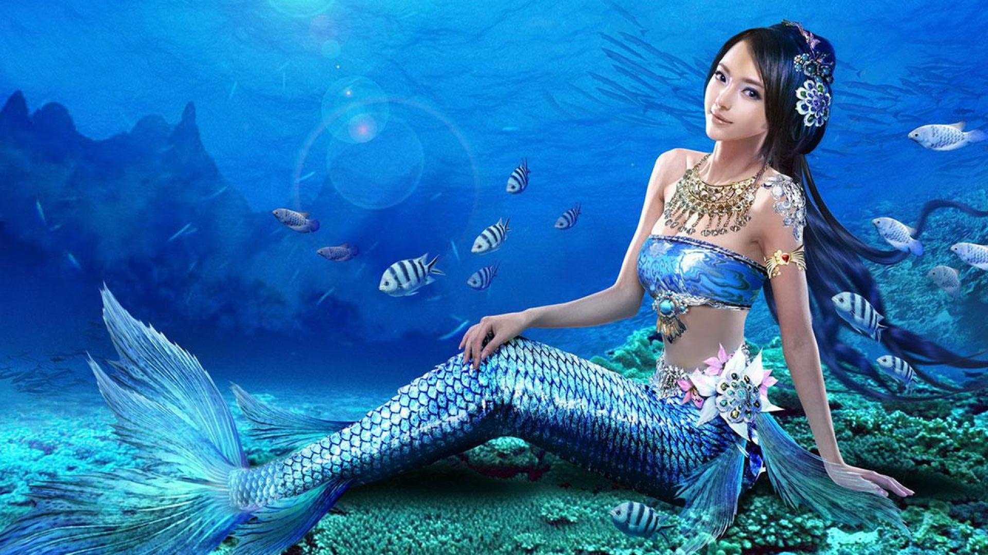beautiful human mermaid