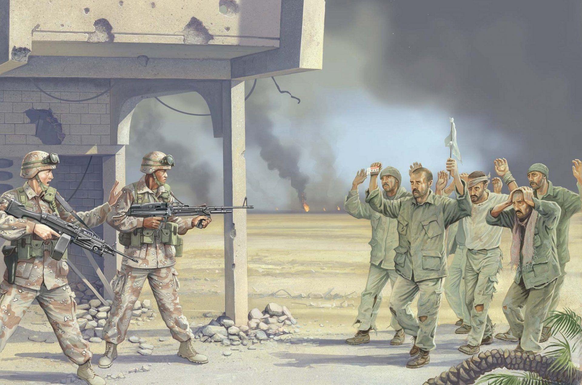 1920x1270 art iraq war fire smoke men us armed forces industrial complex