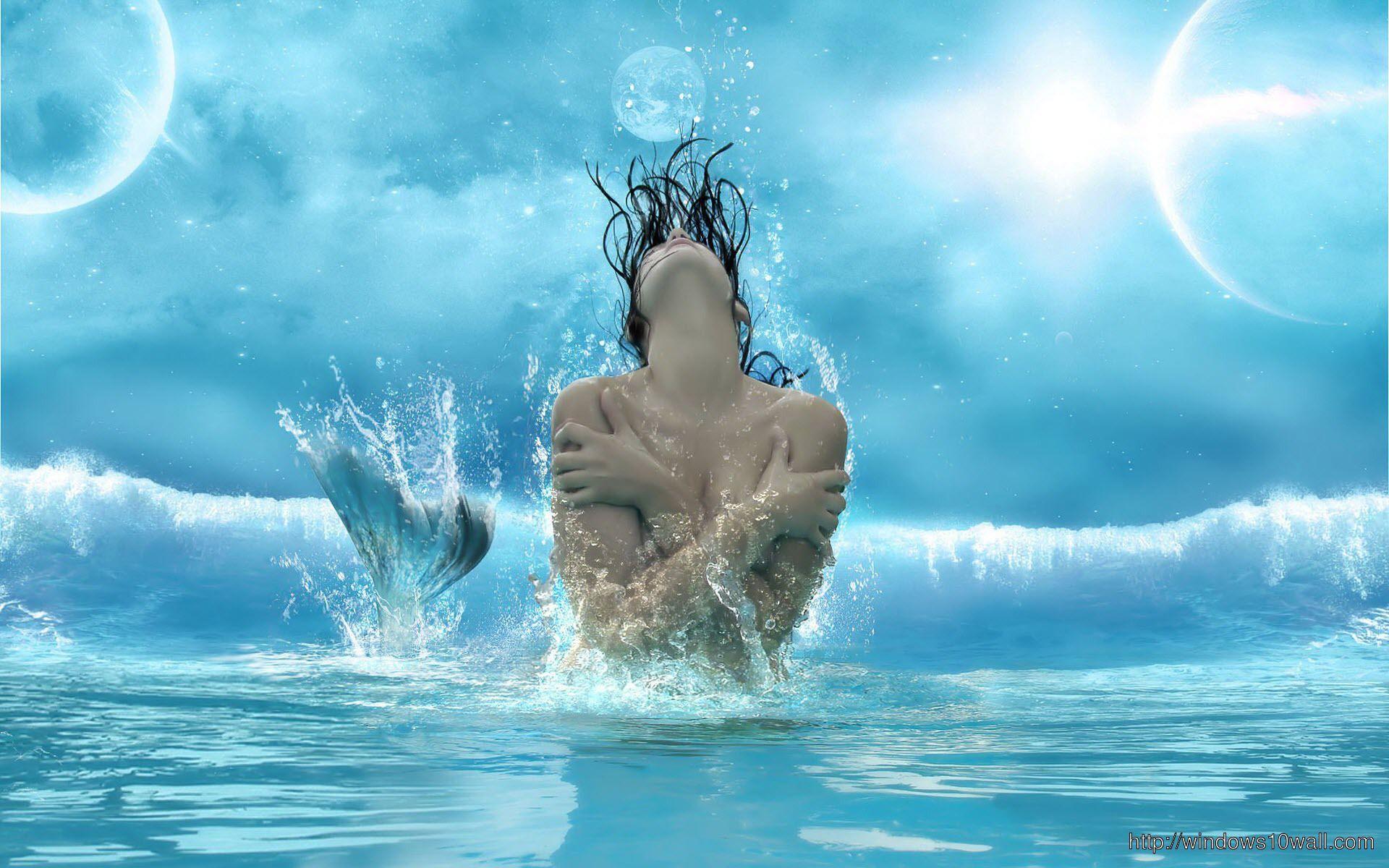 1920x1200 Fantasy Beautiful Mermaid Background Wallpaper