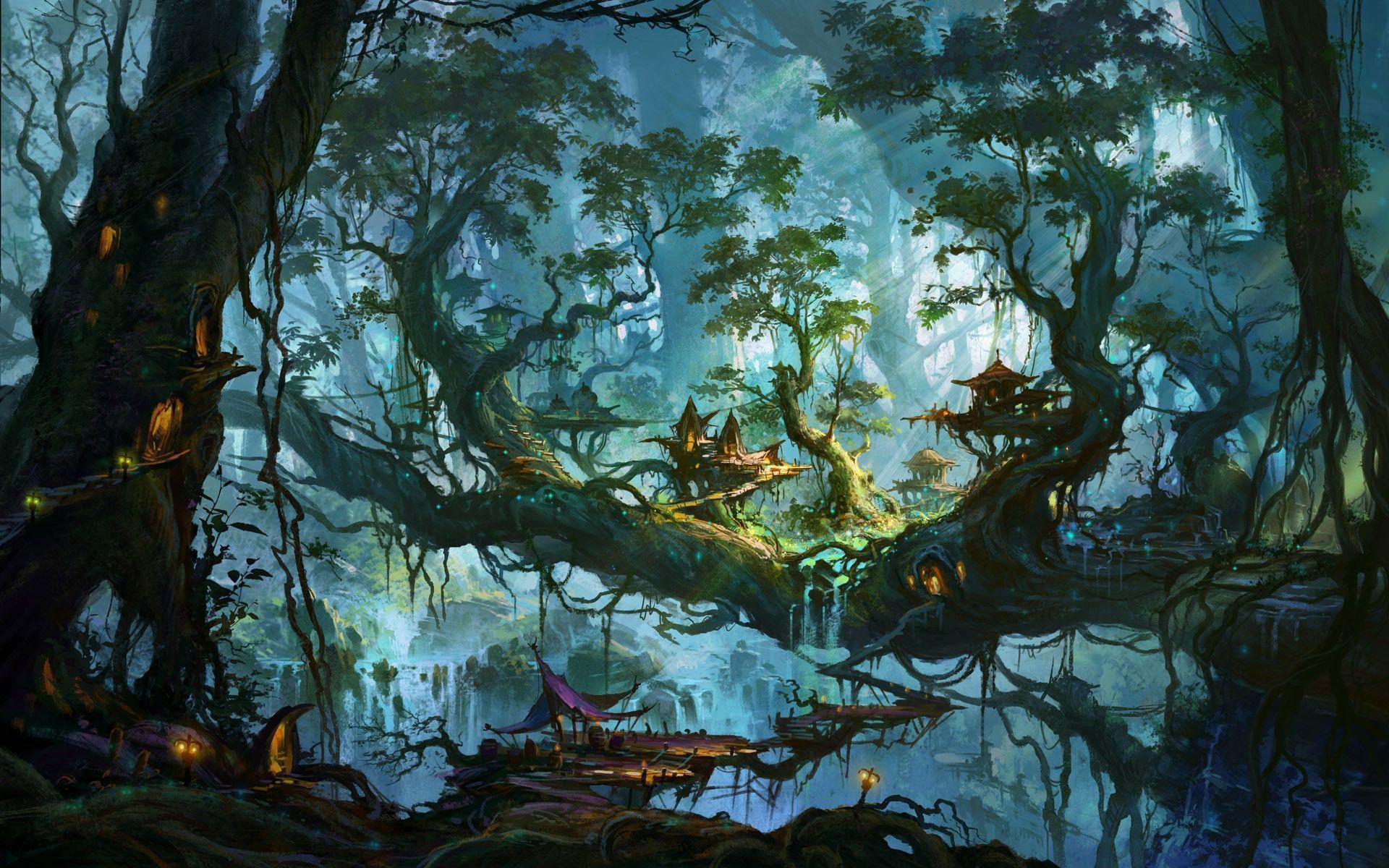 Hình nền máy tính để bàn 1920x1200 Enchanted Forest