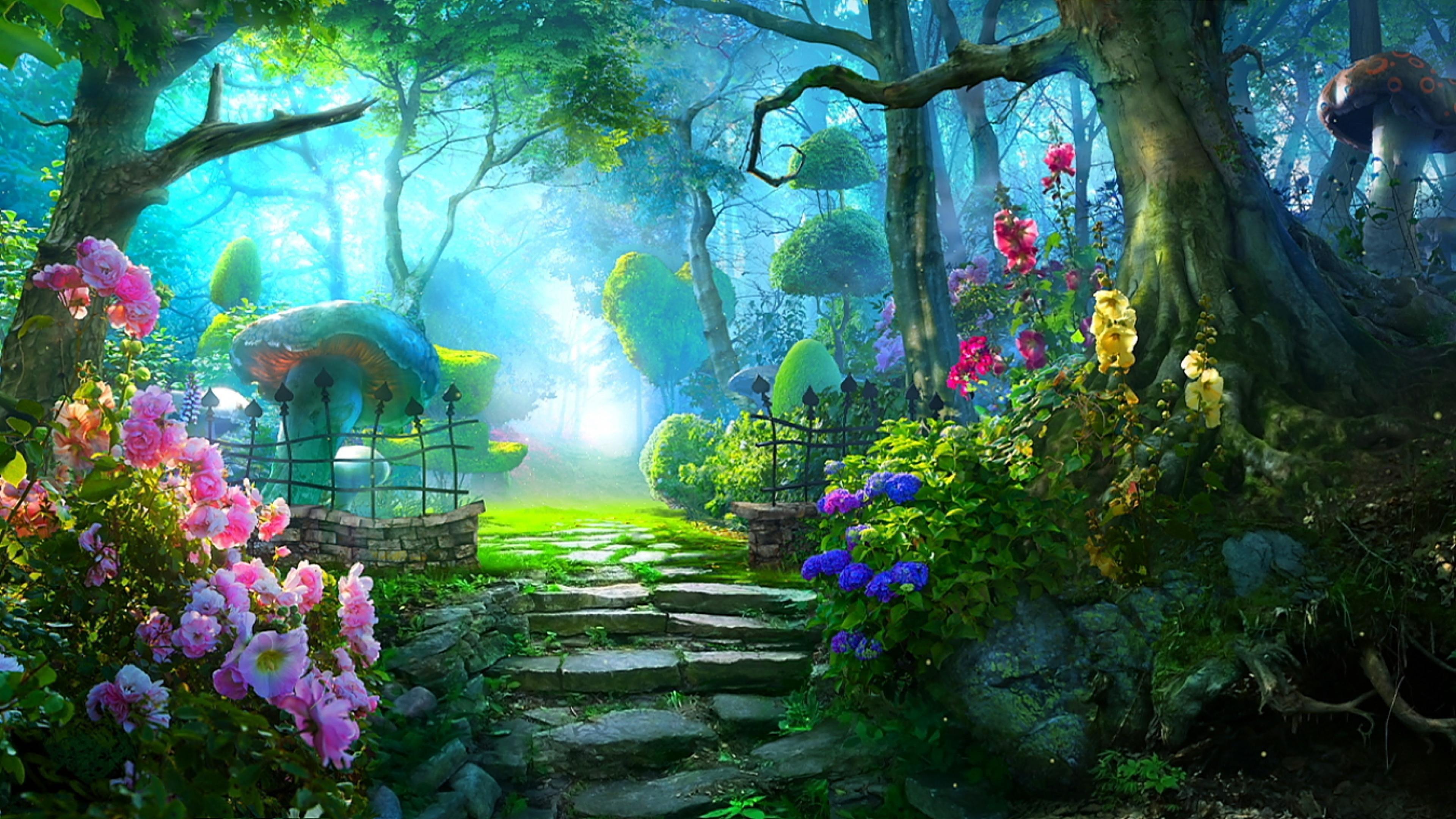Hình nền 3840x2160 Enchanted Forest cho điện thoại di động - Enchanted Forest