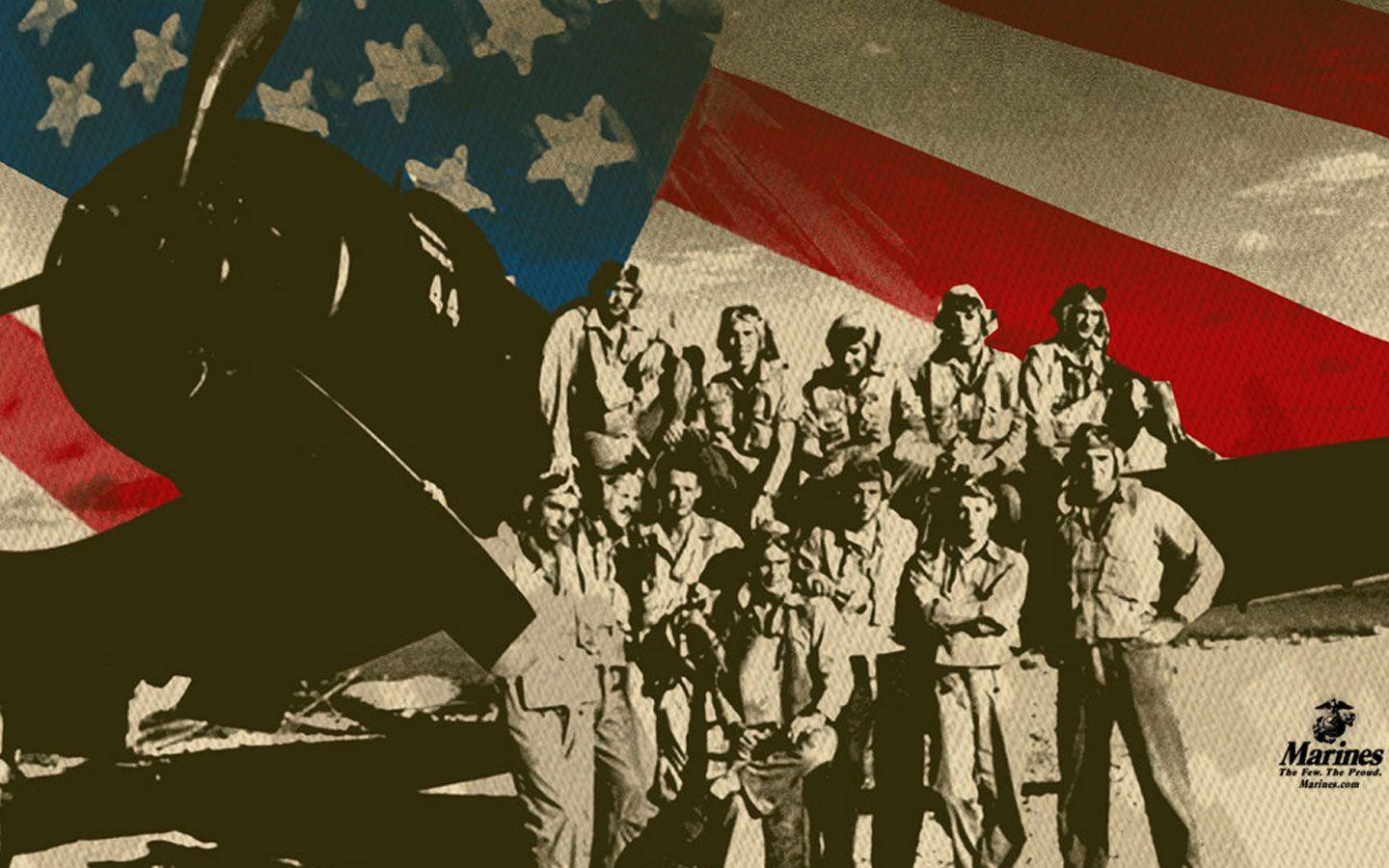 1440x900 United State Military Flag Picture