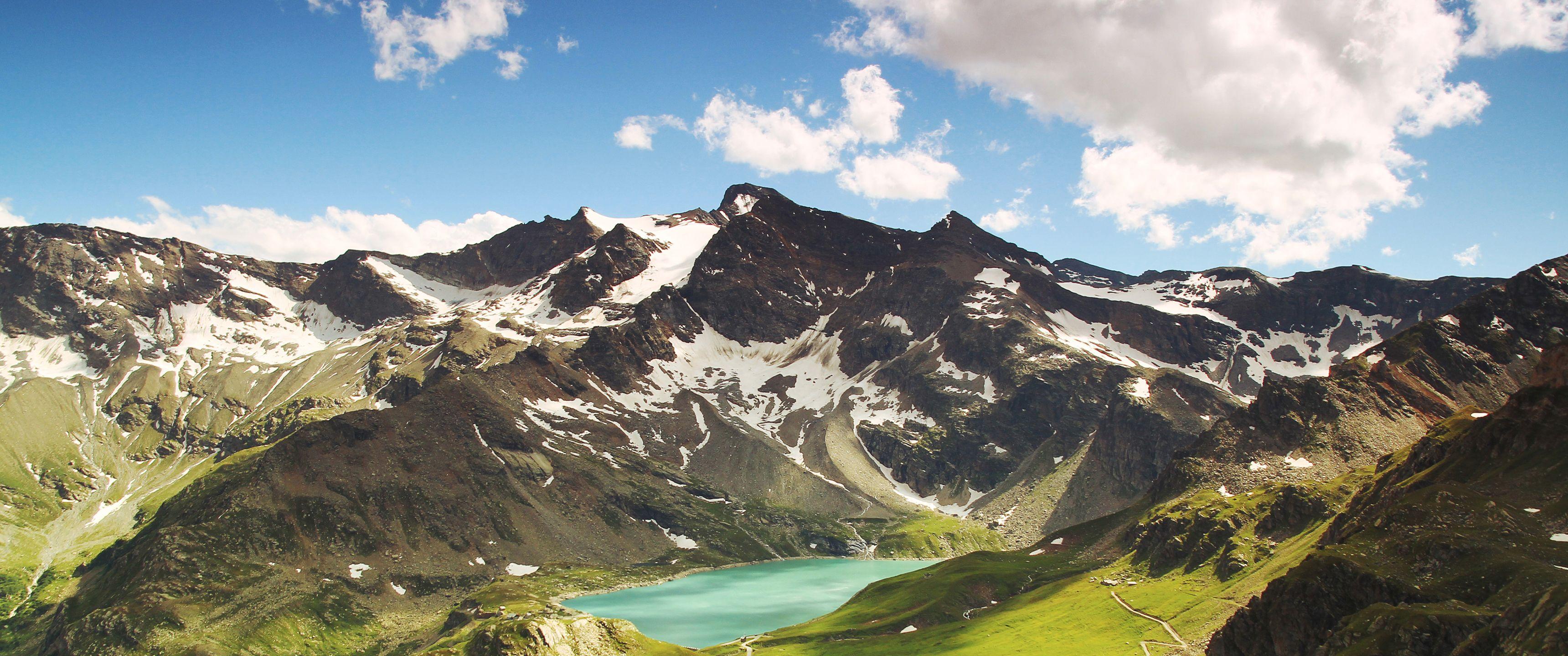 3440x1440 Mountains and Lake 21:9 Wallpaper. Ultrawide Monitor 21:9