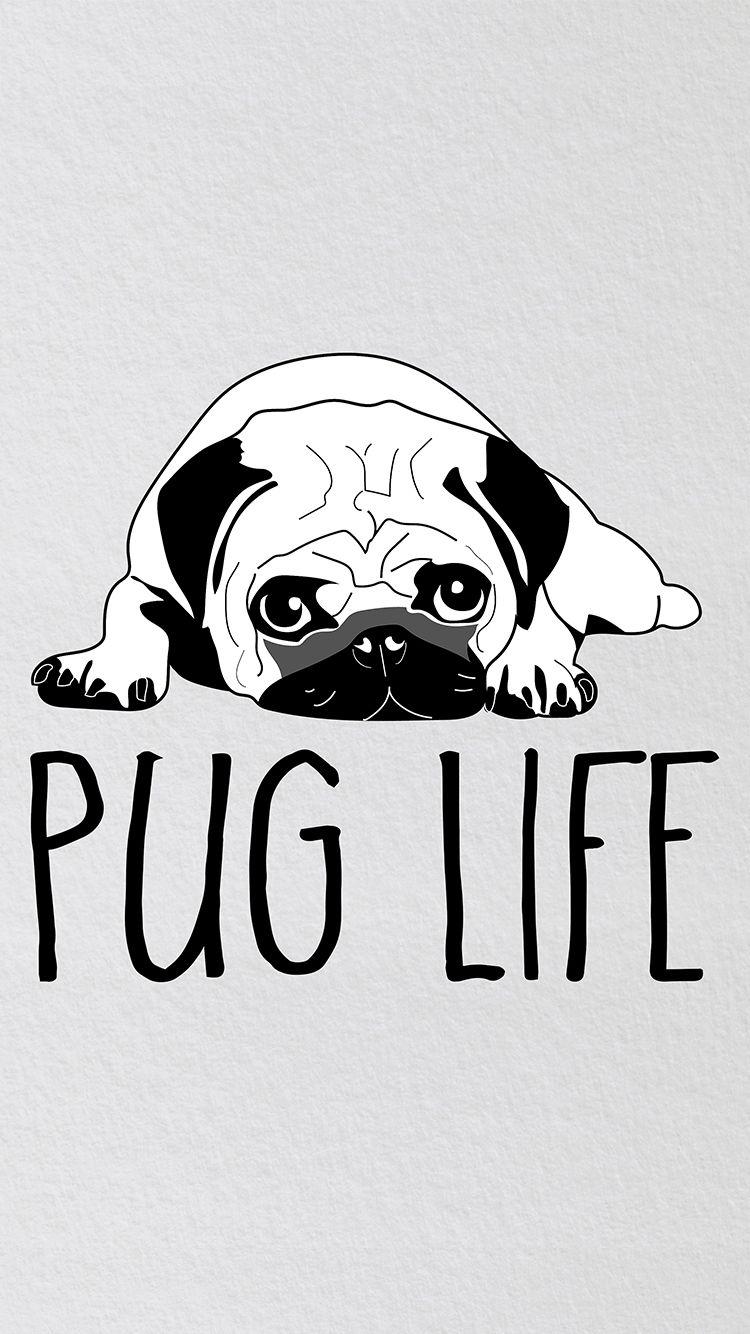 750x1334 Phone Wallpaper. Pug Life Pug Diary