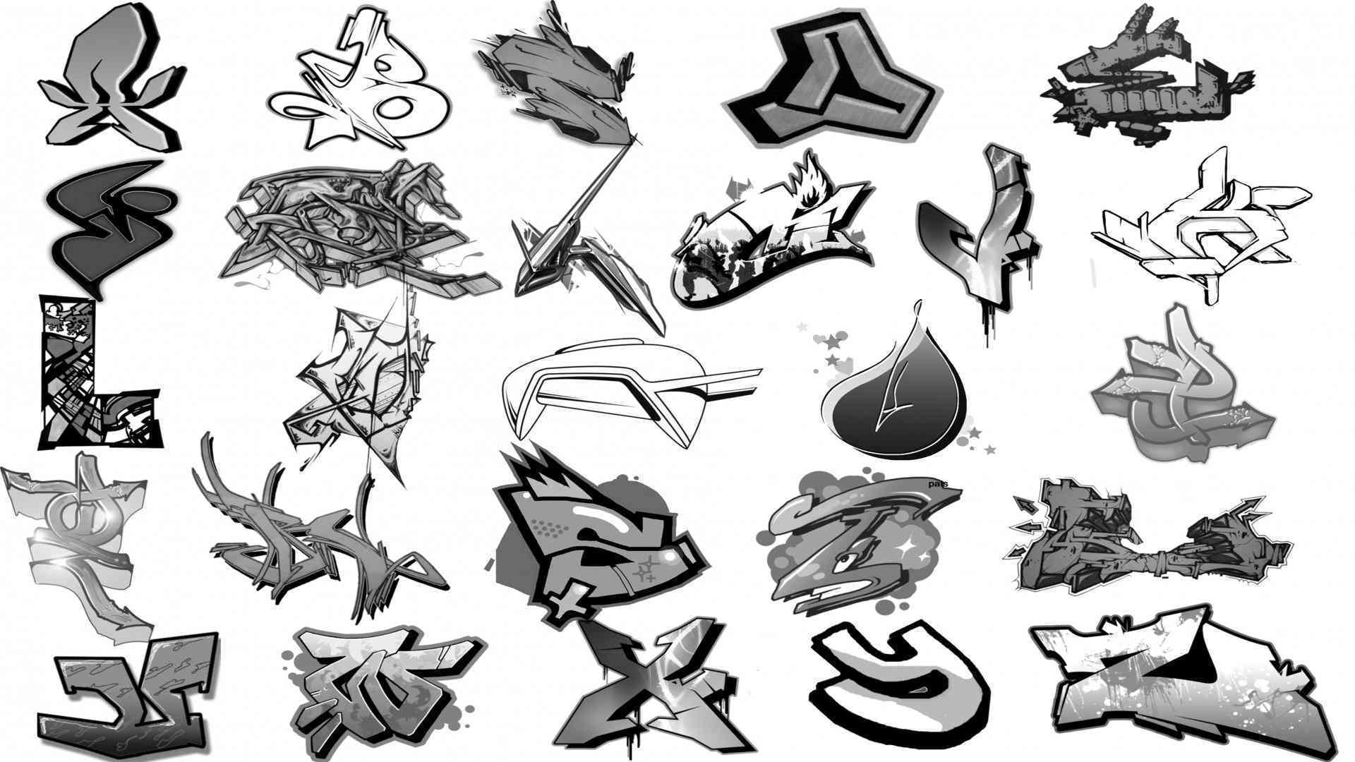 1920x1080 Graffiti Alphabet Block Letters A Z 3D New Chinese Symbols