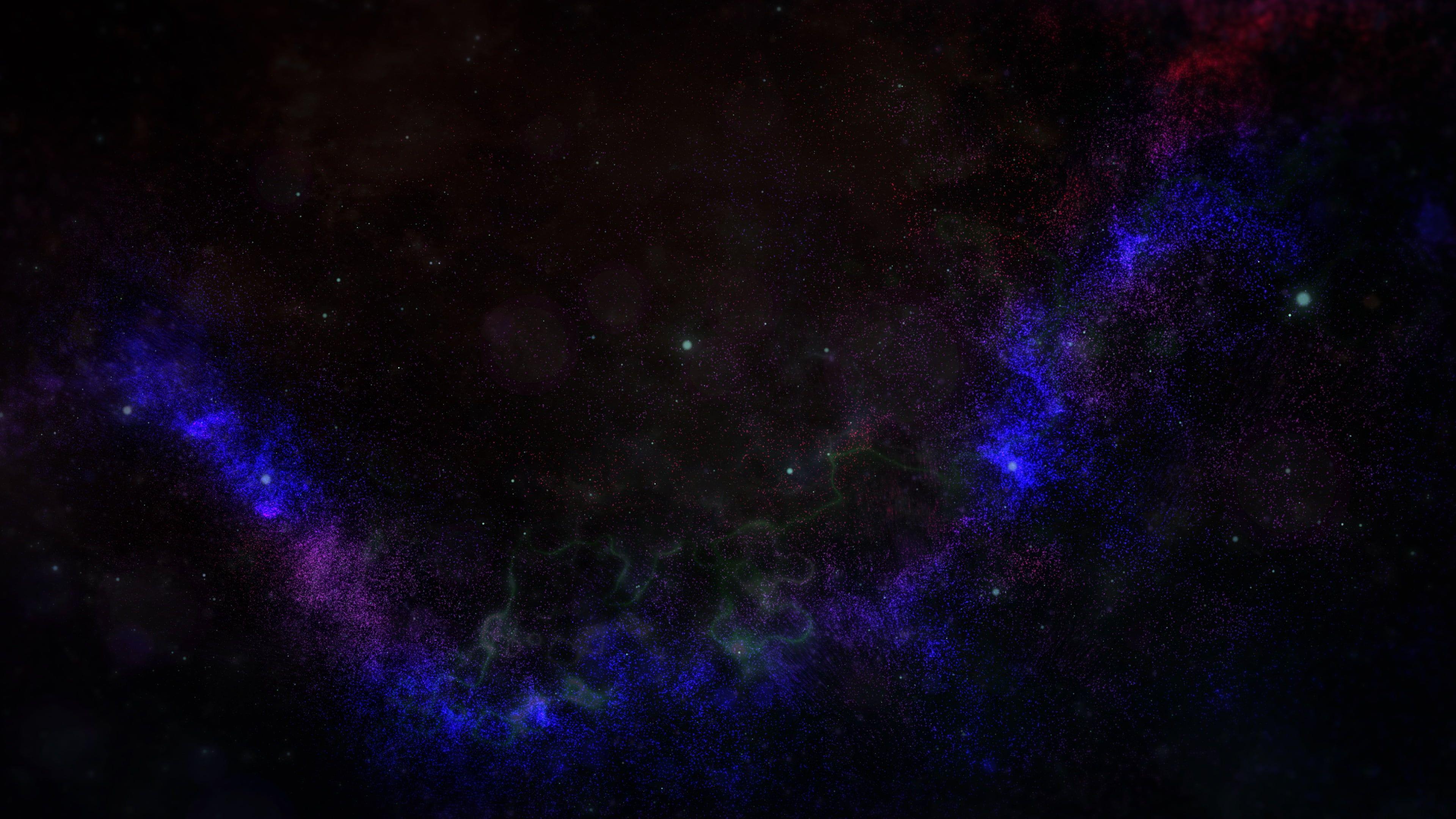 3840x2160 Blue and purple nebula HD wallpaper