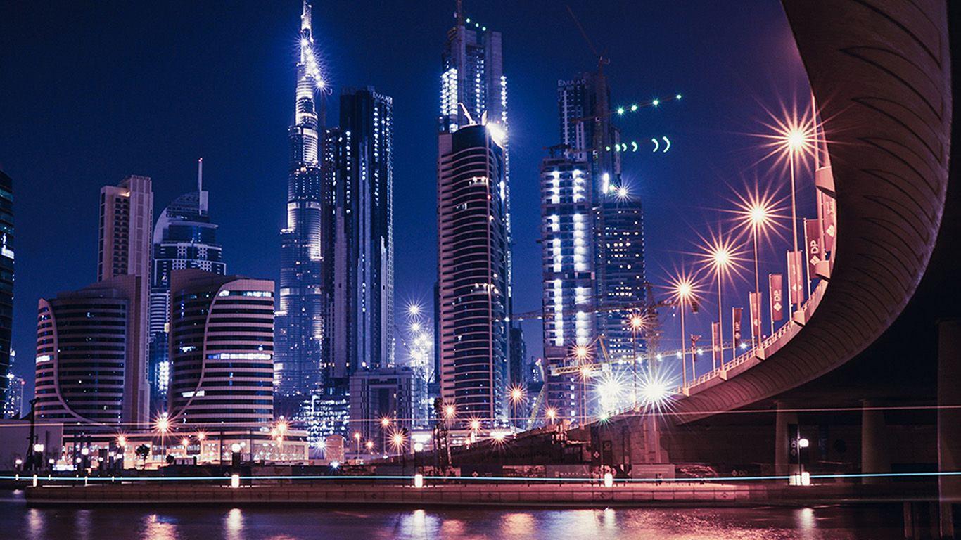 1366x768 wallpaper for desktop, laptop. city night view