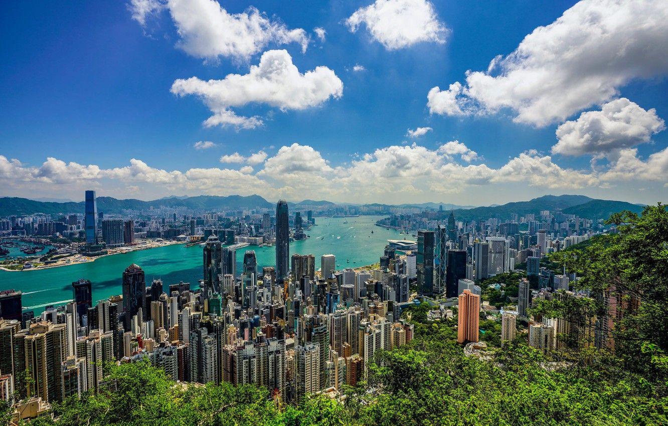1332x850 Wallpaper the sky, clouds, Hong Kong, morning, Hong Kong