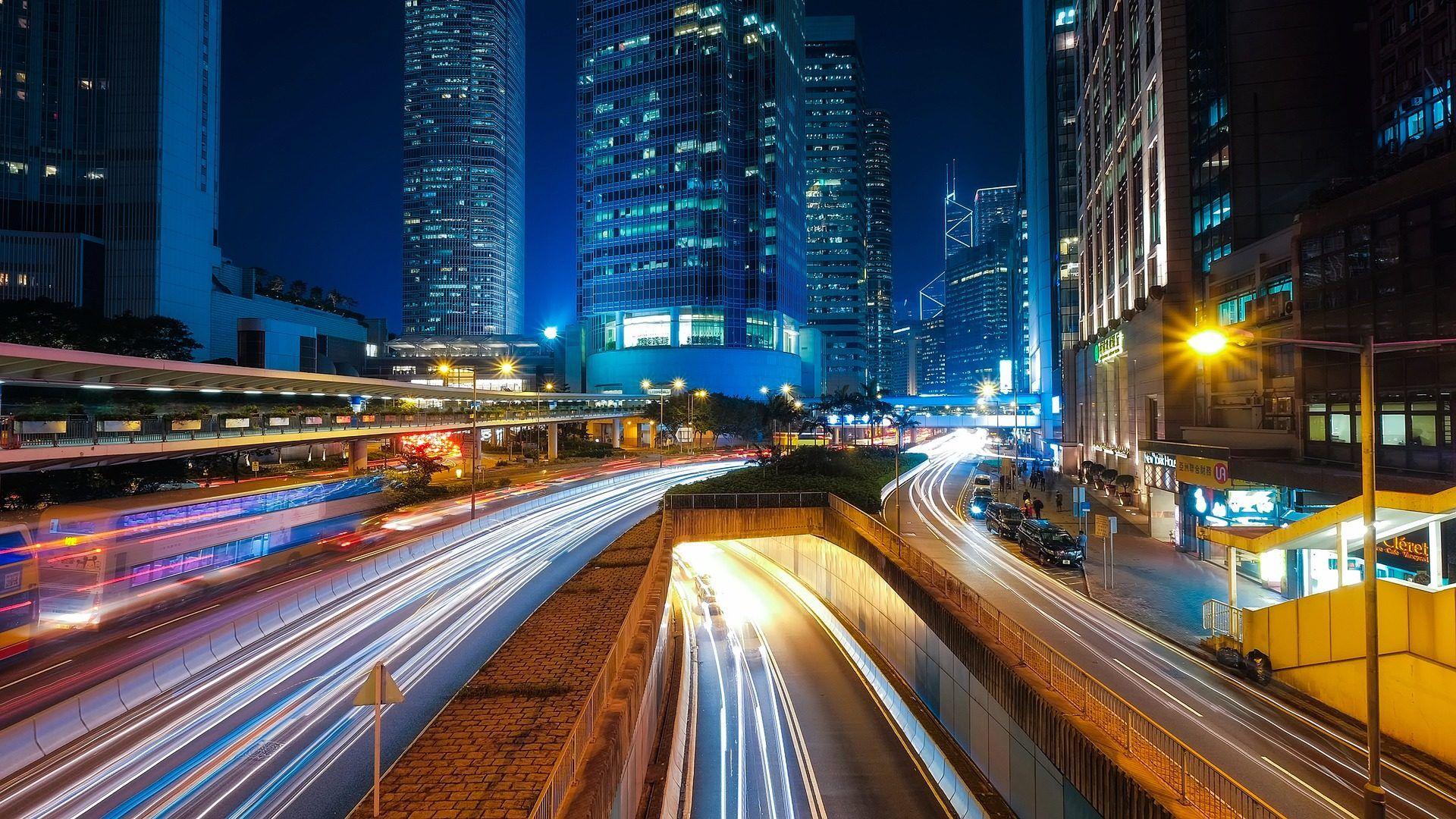 1920x1080 Hong Kong City Urban Skyscrapers Buildings Modern Desktop