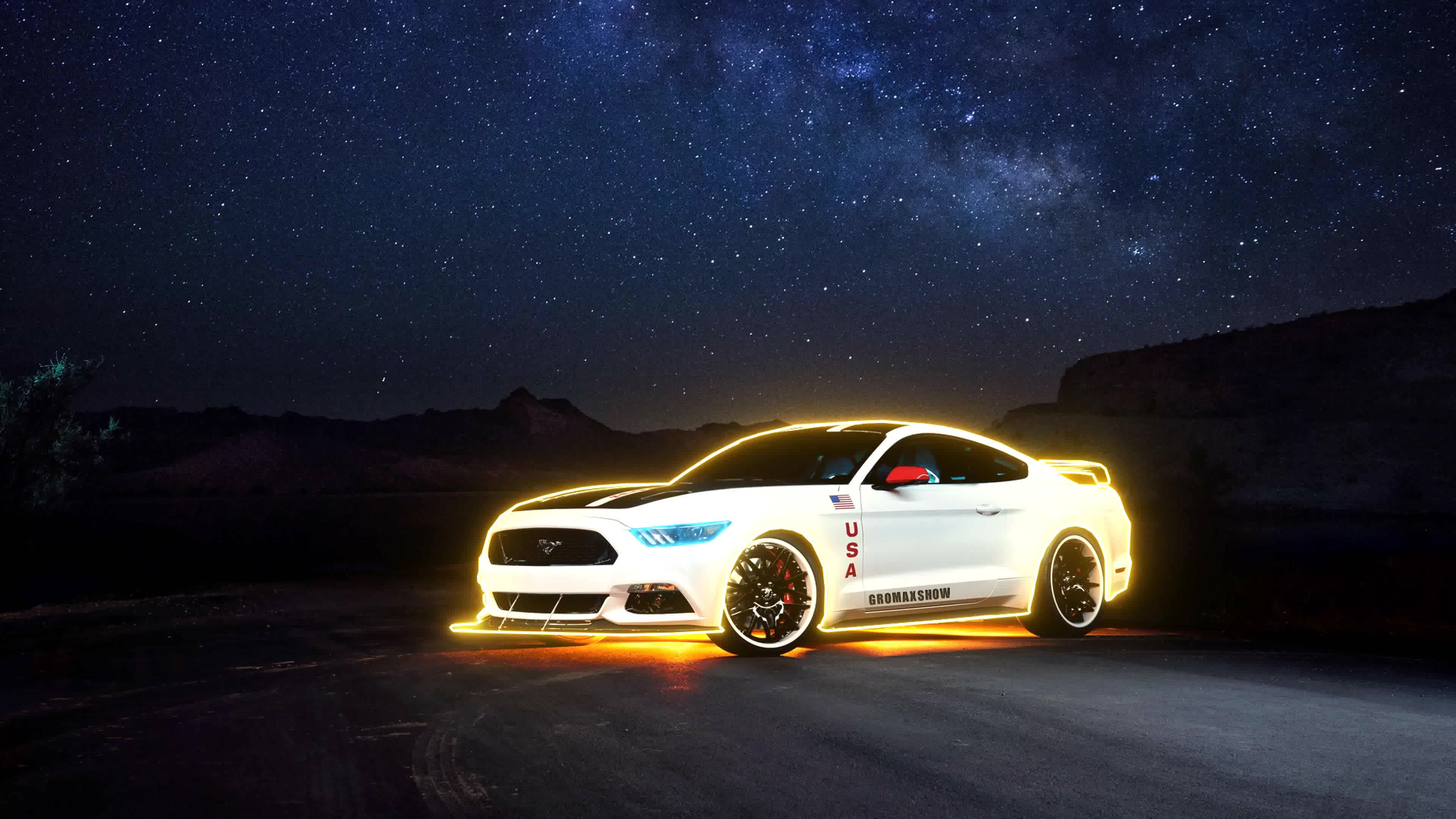 Ford Mustang тюнингованный 4к