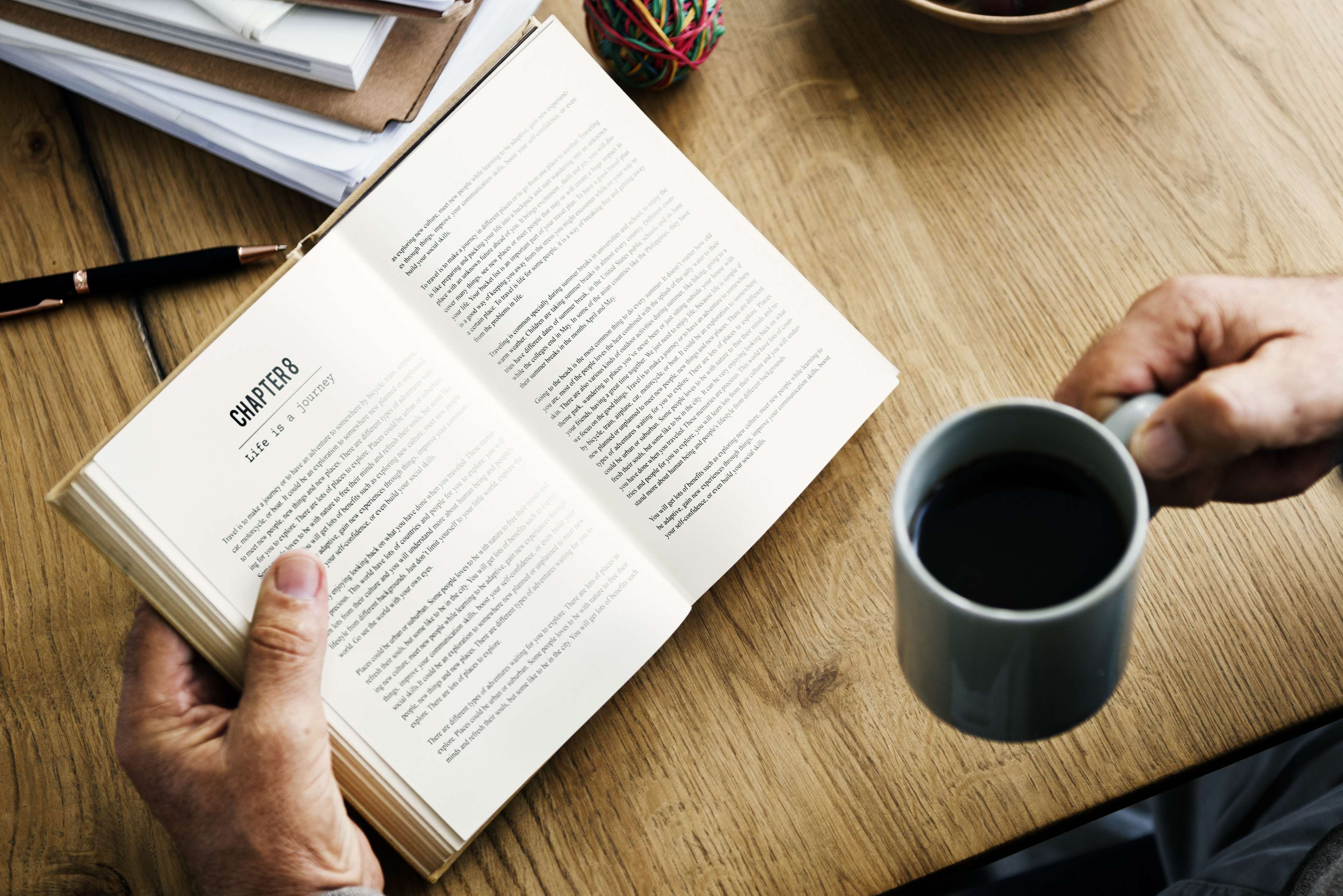 3840x2563 Book, Business, Coffee, Cup, Data, Desk, Document, Is