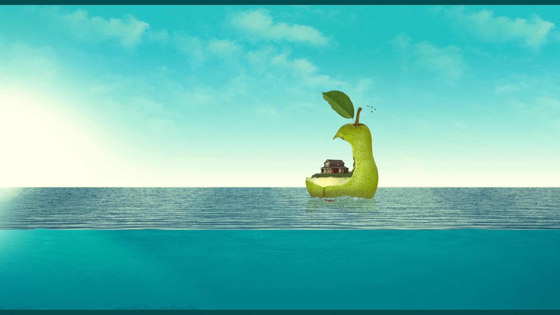 1920x1080 Teaching myself matte painting. @1920x1080