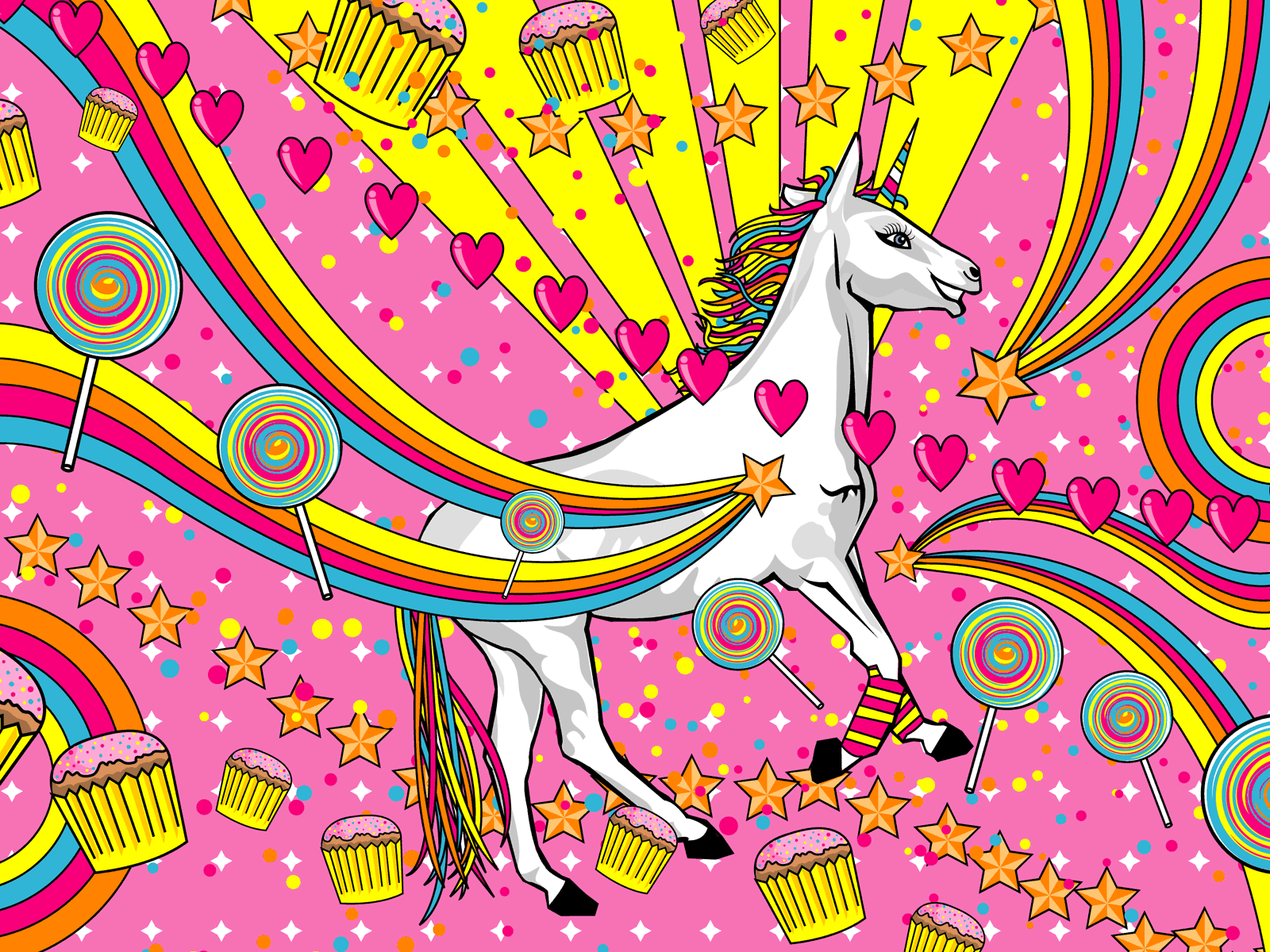 rainbow unicorn wallpaper widescreen