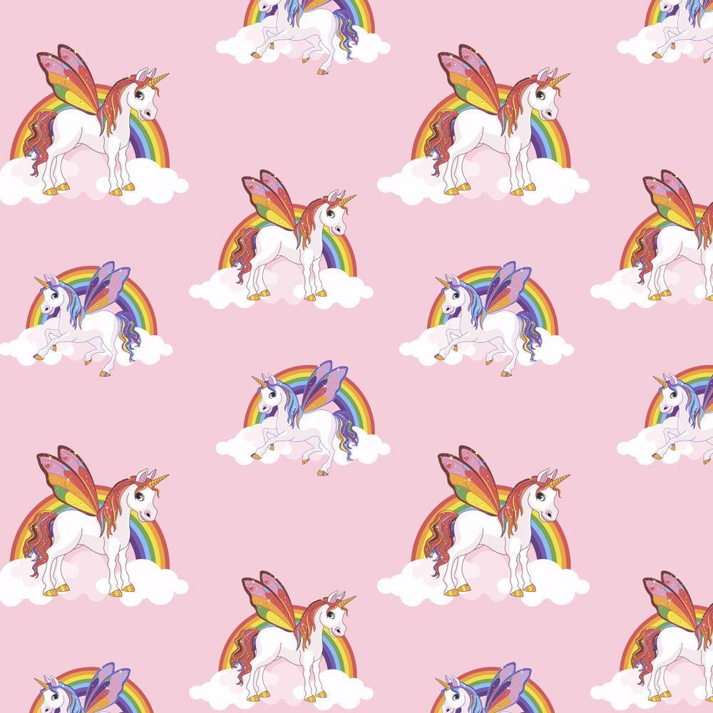 1000x1000 Rainbow Unicorn Pattern Childrens Hình nền Magic Cloud Horse Kids