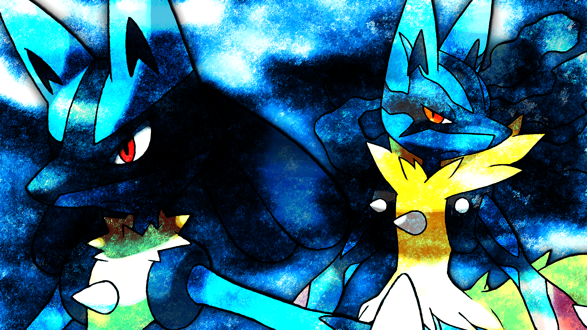 Lucario wallpaper (Shiny version) by CrazEclips13456 on DeviantArt