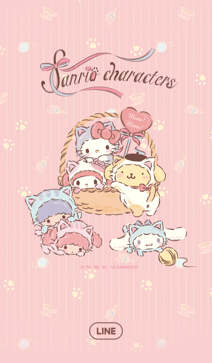 720x1232 NHÂN VẬT SANRIO (Kitties).  Hình nền dòng vào năm 2019. Xin chào