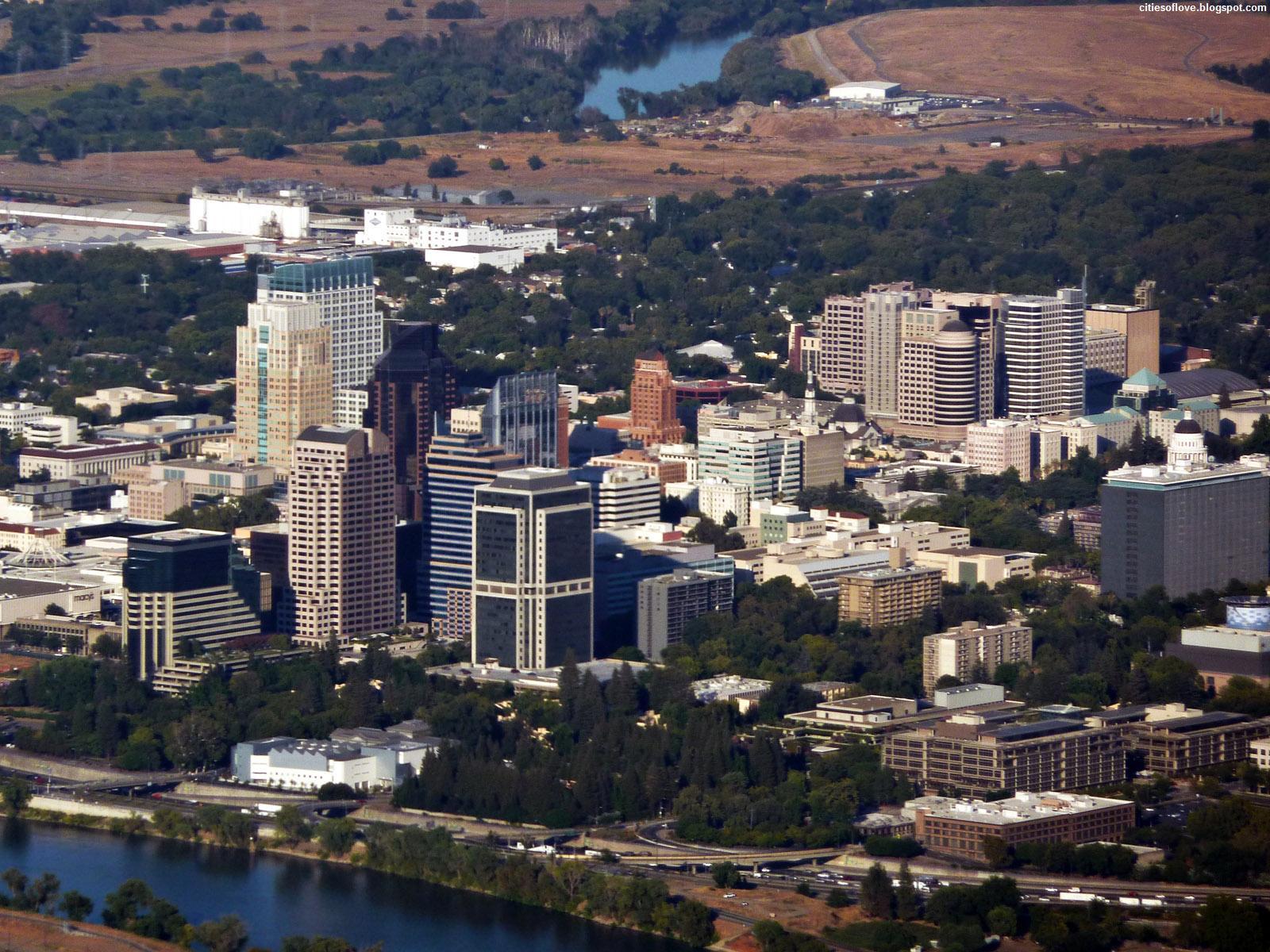 1600x1200 Sacramento Aerial View Downtown Natural Beauty California