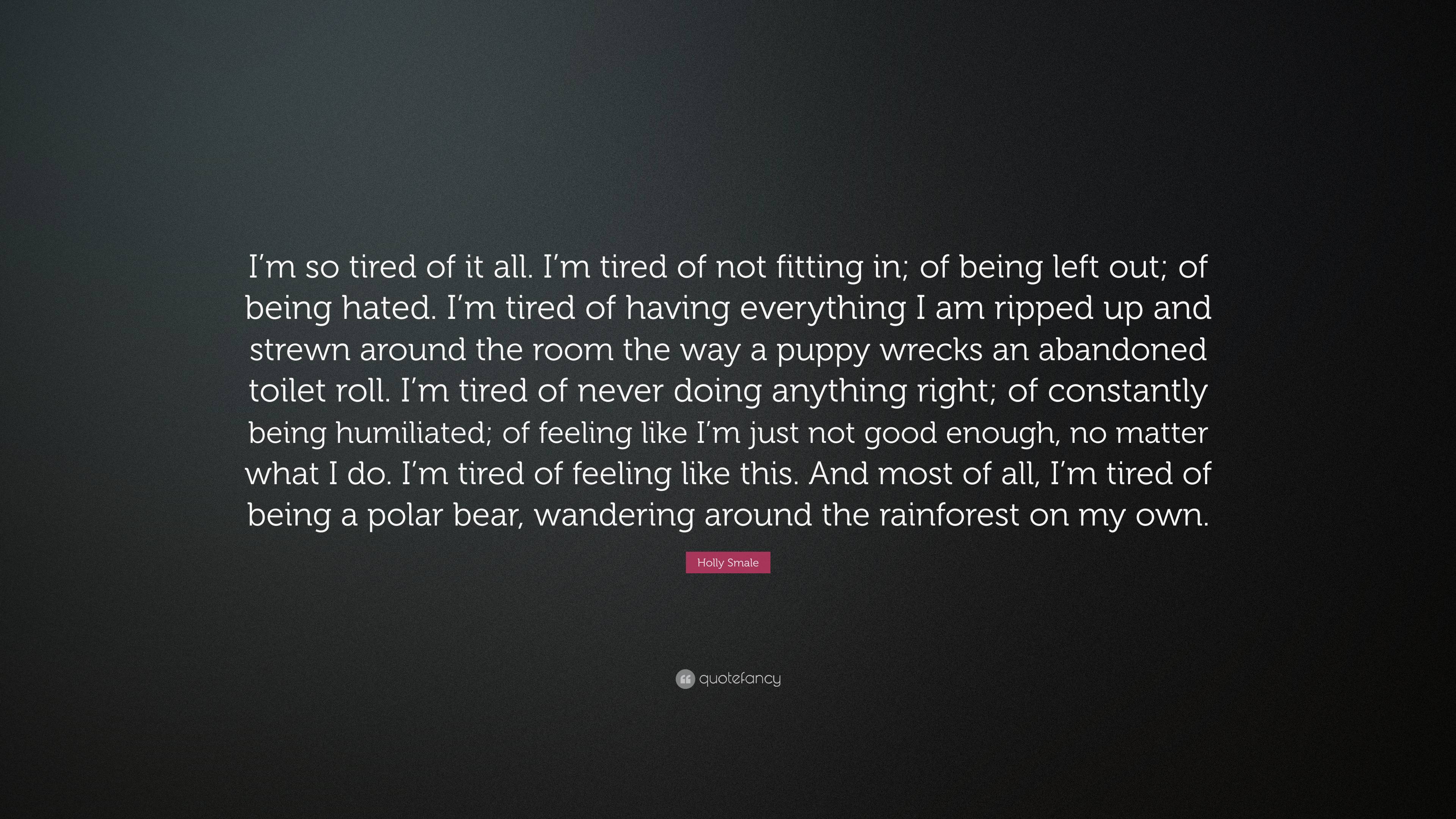 3840x2160 Holly Smale Quote: “I'm so tired of it