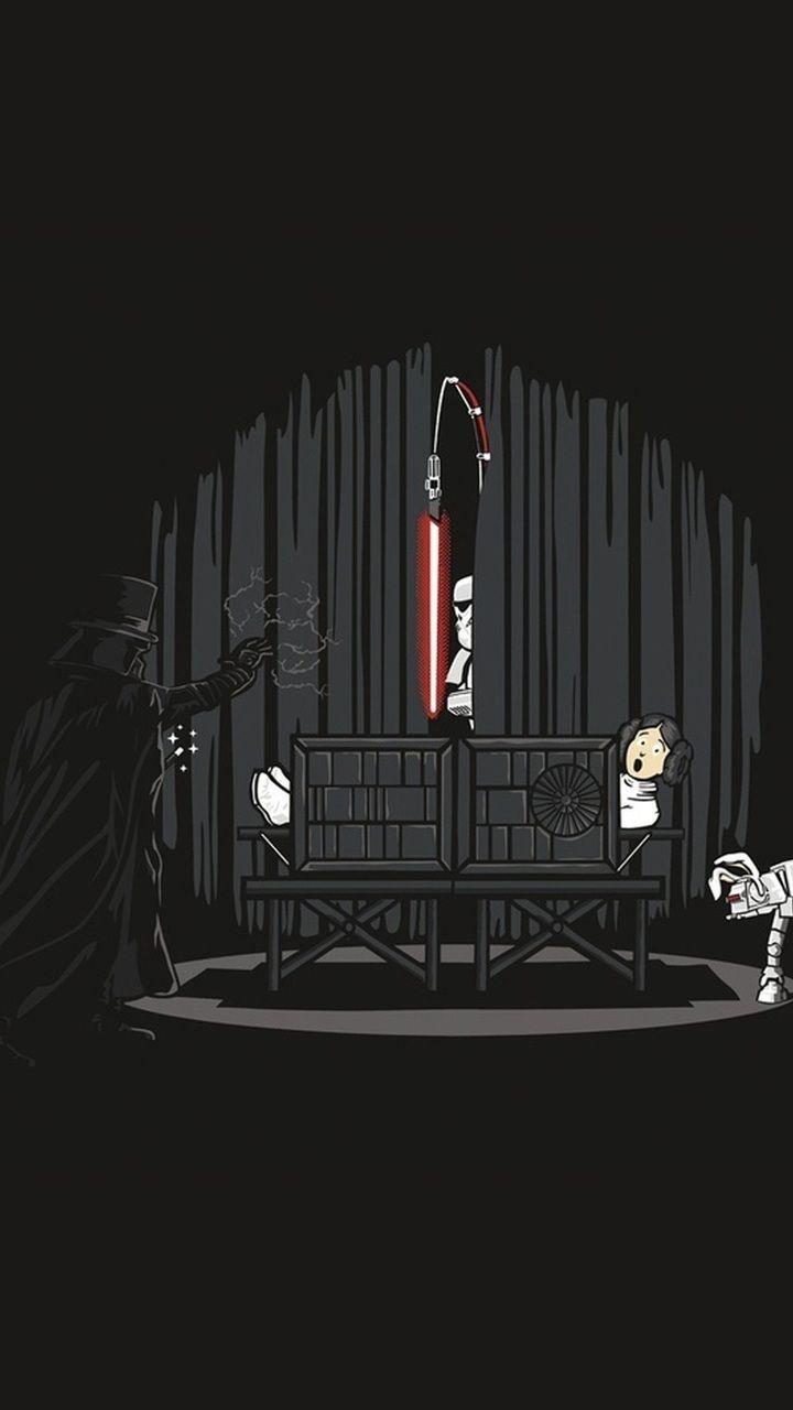 720x1280 star wars, darth vader, theatre, the trick