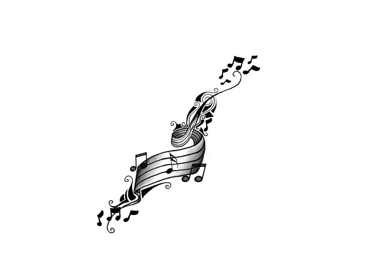1280x960 music tattoos for women. Music notes tattoo wallpaper