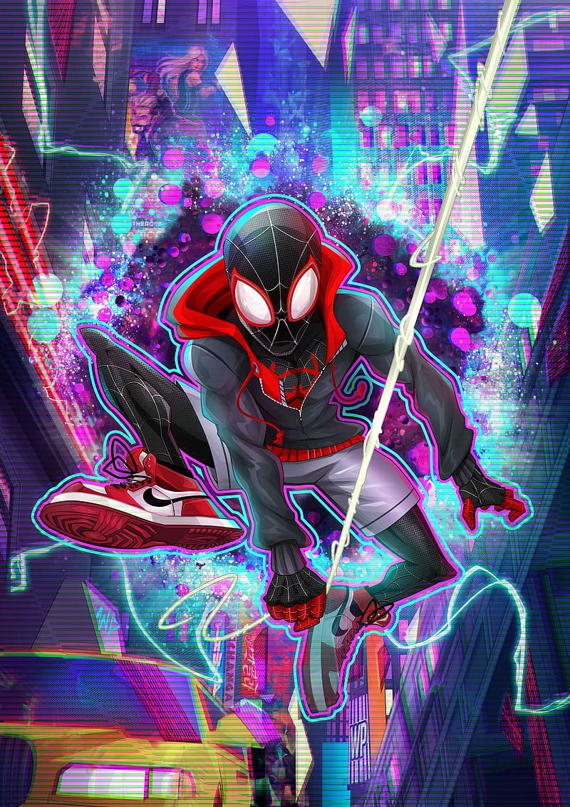 800x1132 Spider Man, Boy, Miles, Morales, Movie, Suit, Taxi, Web, HD Phone Wallpaper
