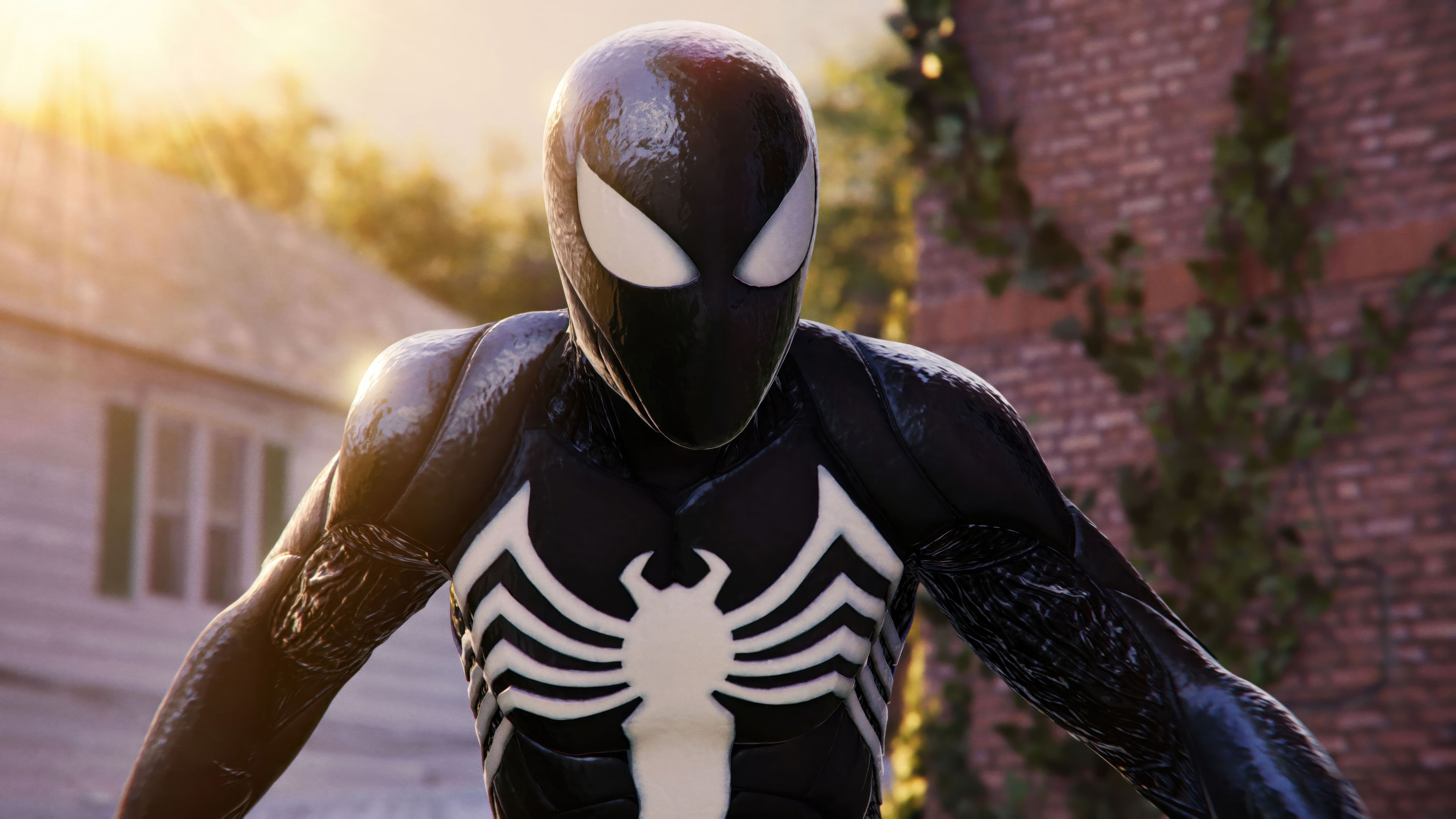 3840x2160 Spider Man Venom Suit Wallpaper 4K HD