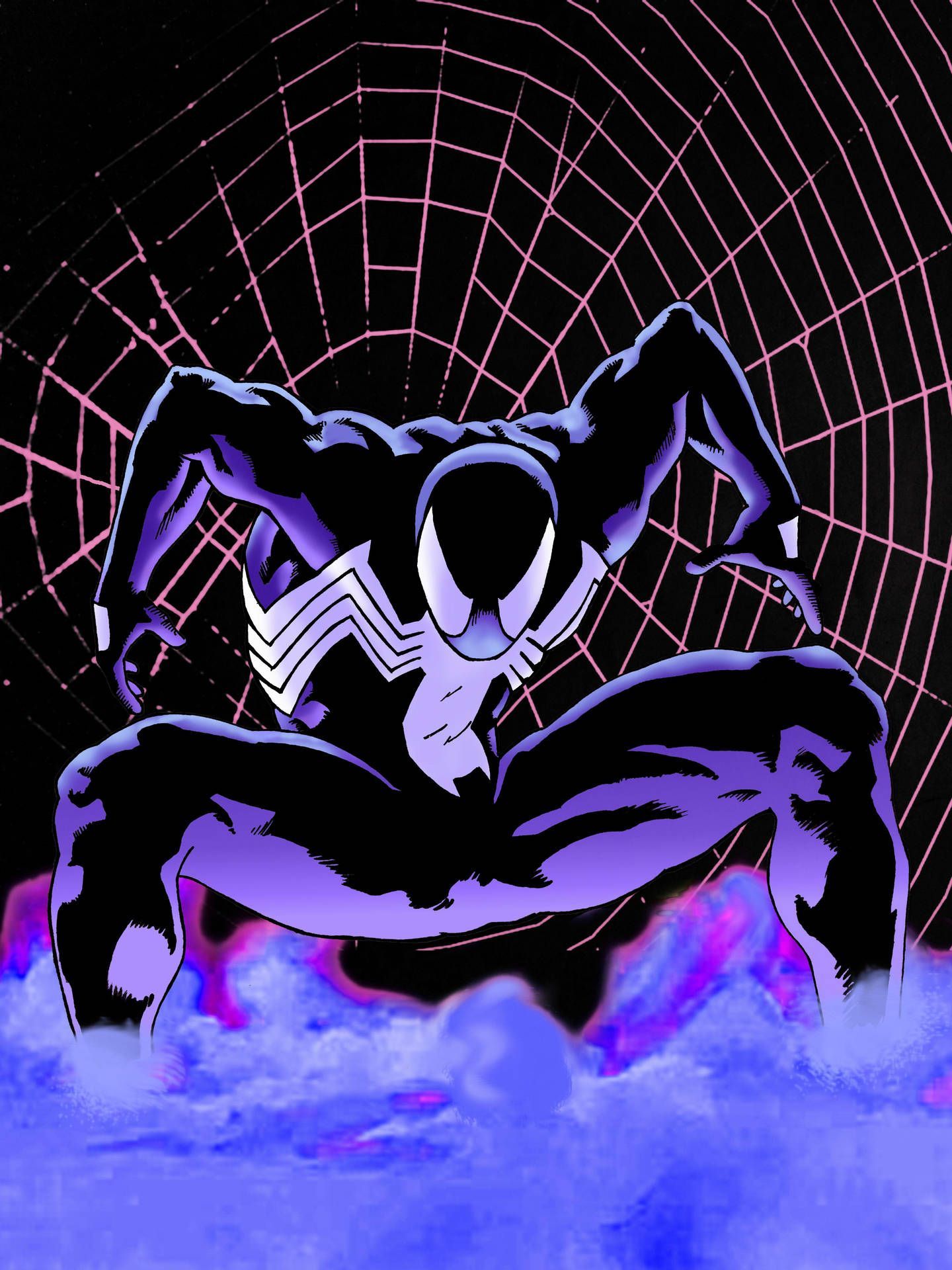 1440x1920 A Black Suit Spiderman In Intense