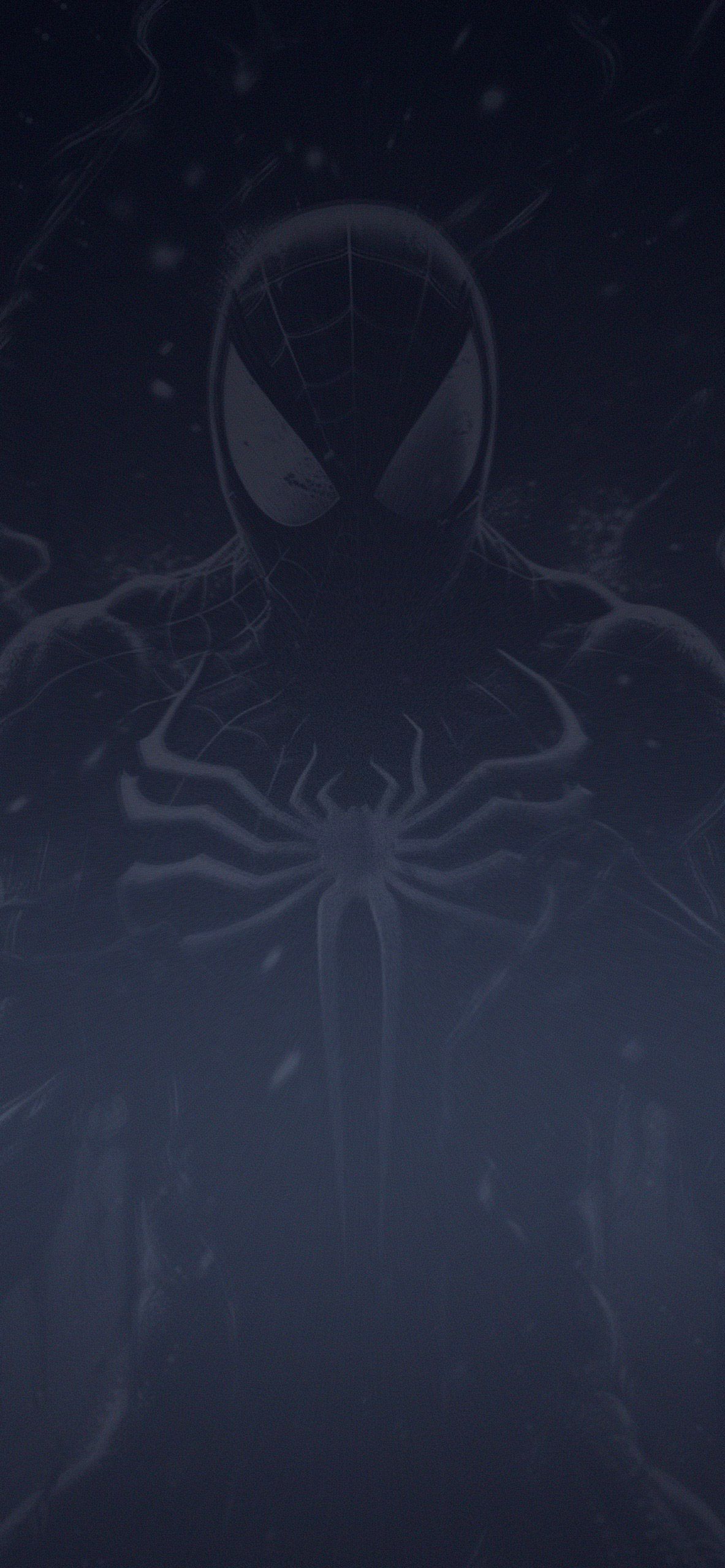 1183x2560 Symbiote Spider Man Dark Wallpaper