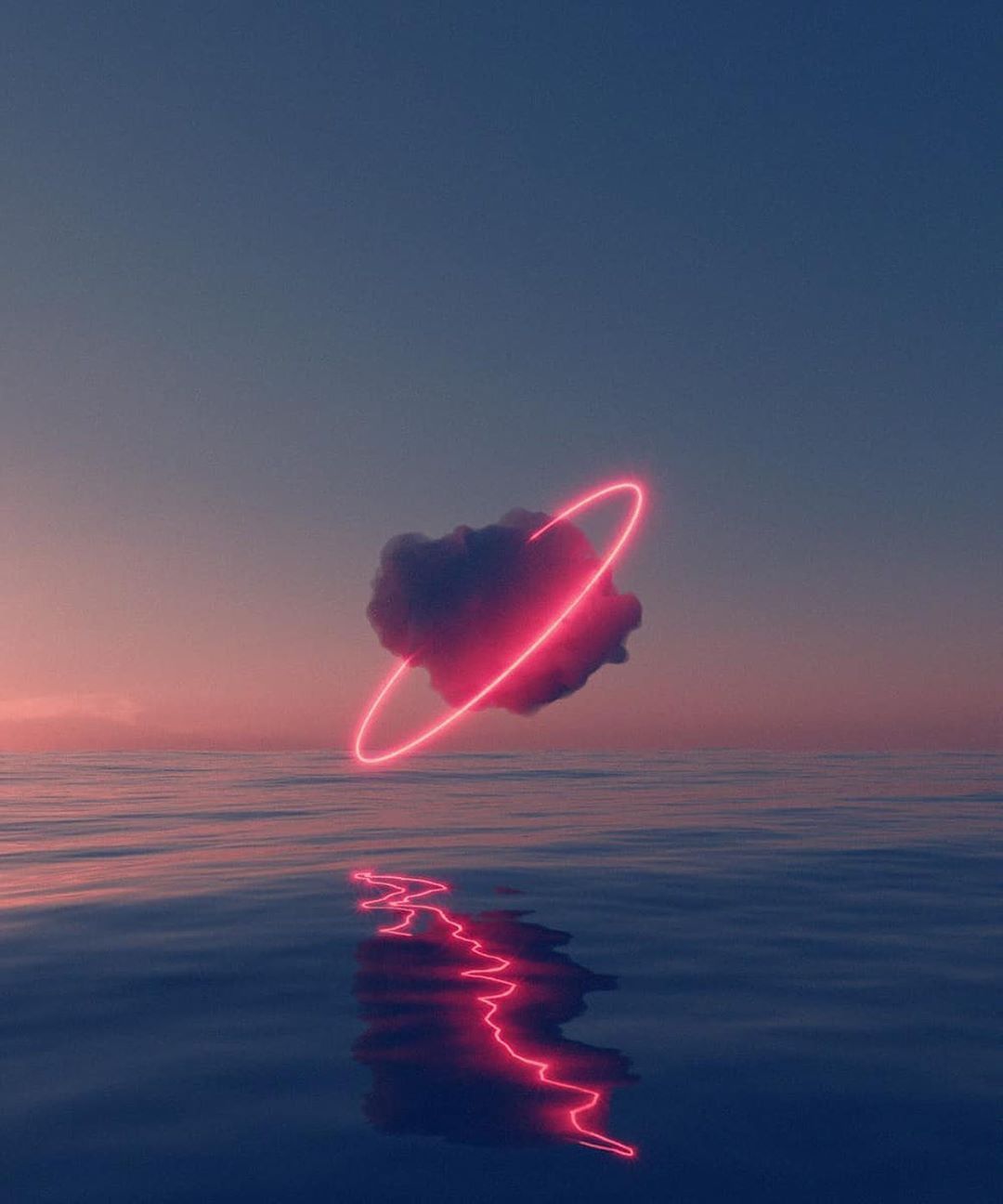 1080x1296 Neon Clouds Wallpaper