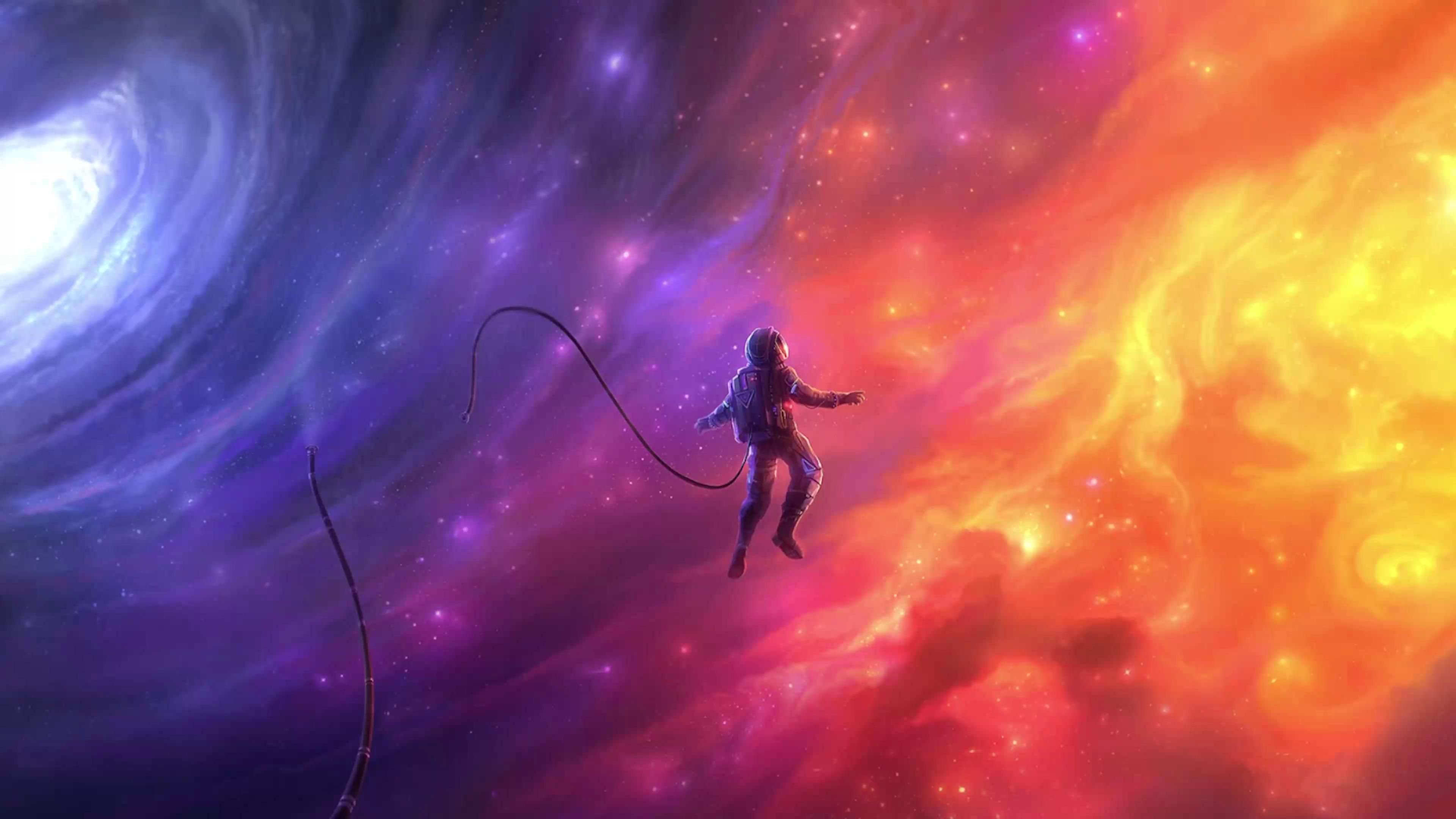3840x2160 Astronaut Lost in Space Live Wallpaper