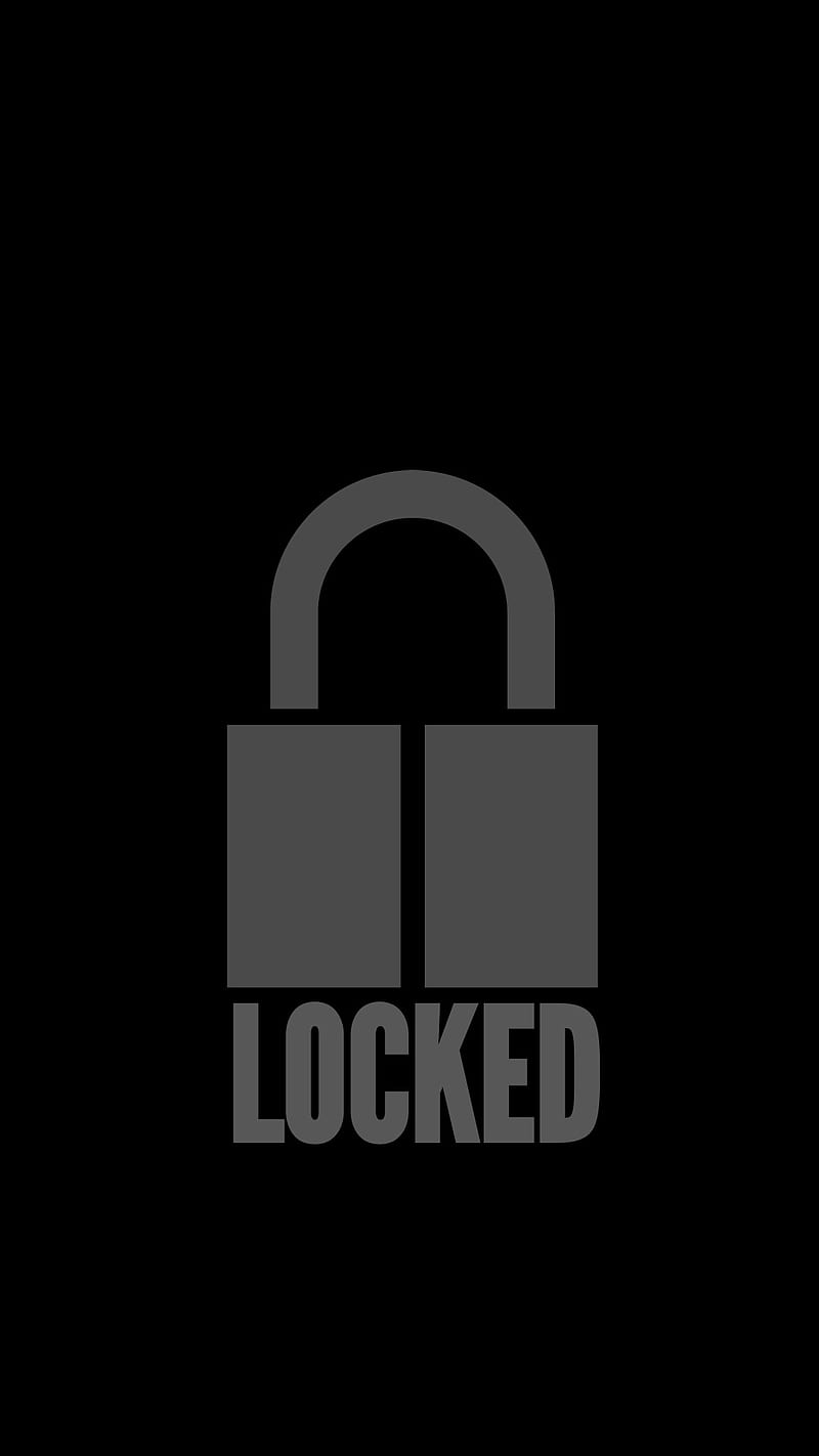 800x1422 Locked screen, black, lock, simple