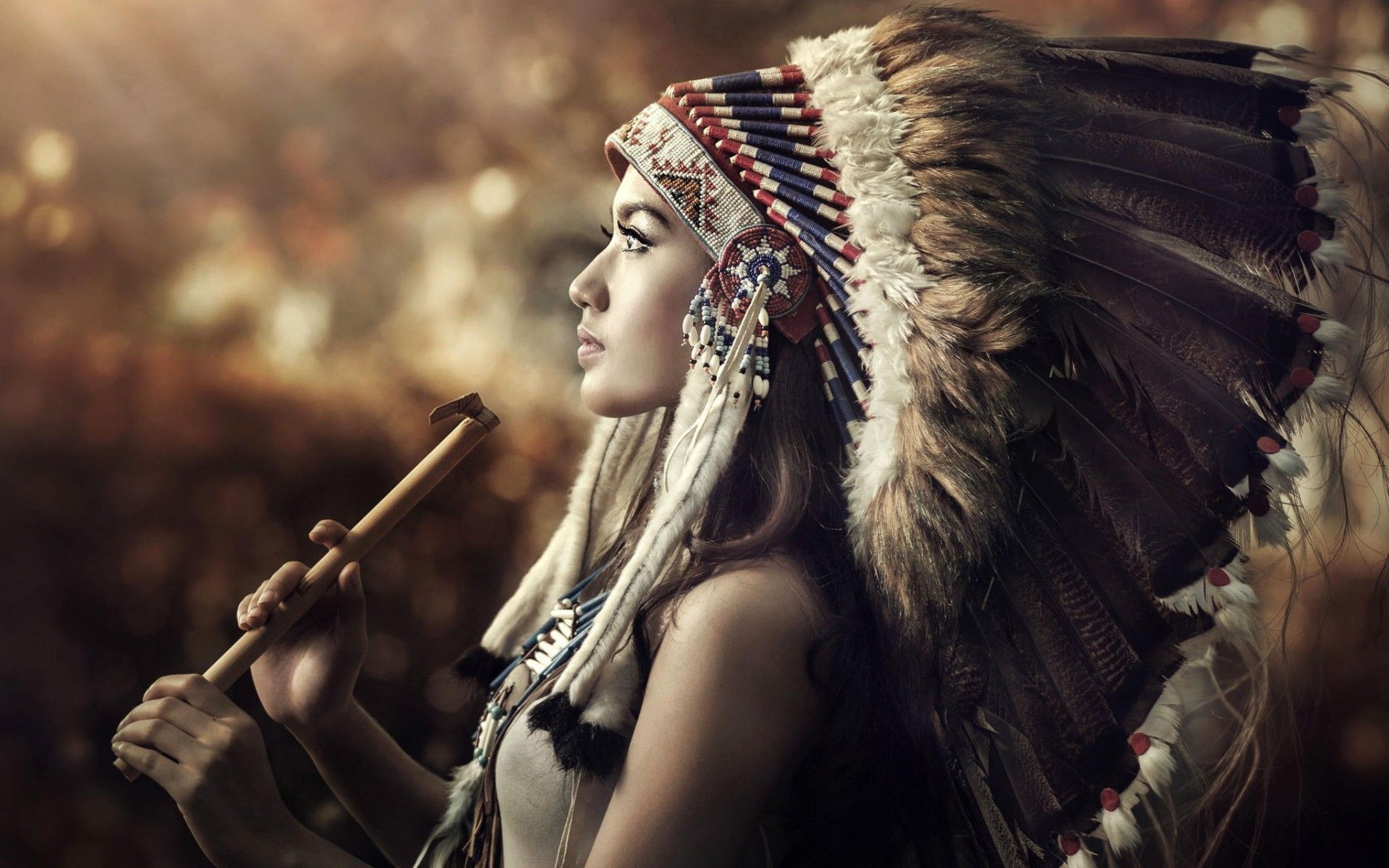 1920x1200 Native American Indian Women Wallpaper