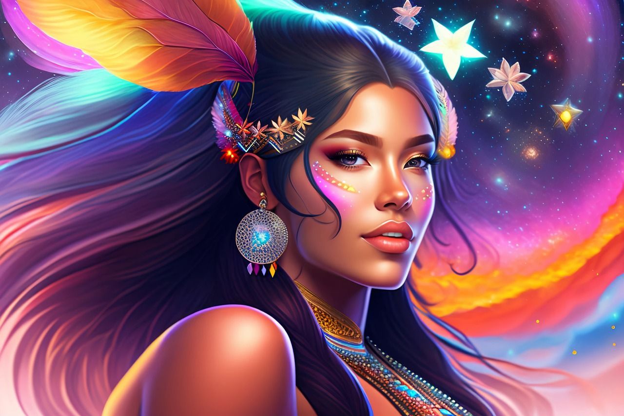 1280x853 Ai Generated, Woman, Native American