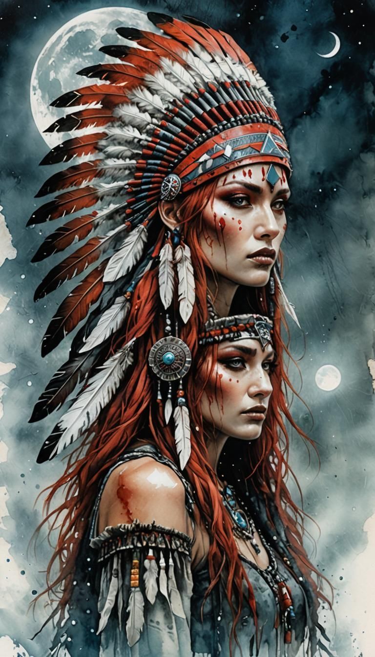 768x1344 native American chief headdress