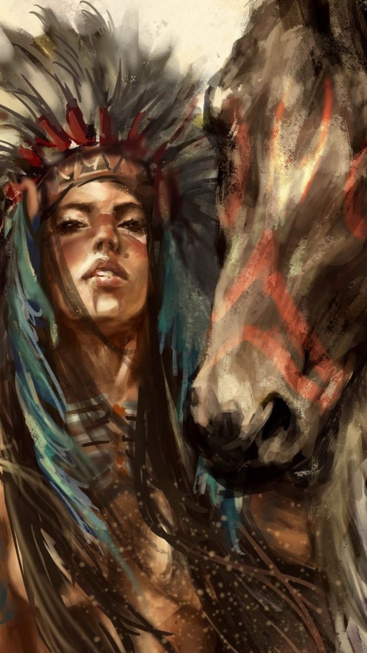 750x1334 Mobile wallpaper: Artistic, Horse