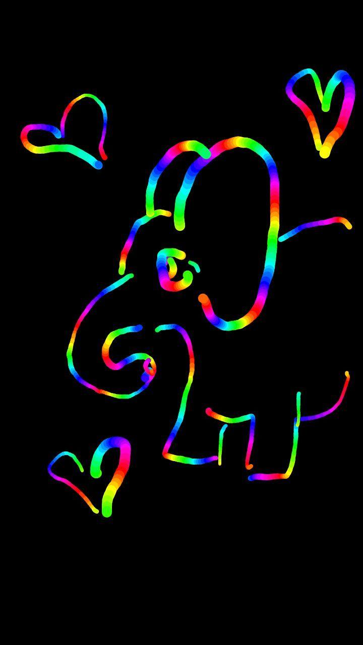 720x1280 Neon elephant. Elephants. Neon, Neon signs, Elephant