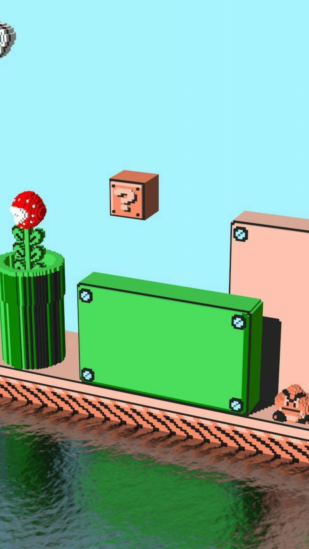 1080x1920 Old School Mario Gameplay HD Wallpaper for Desktop