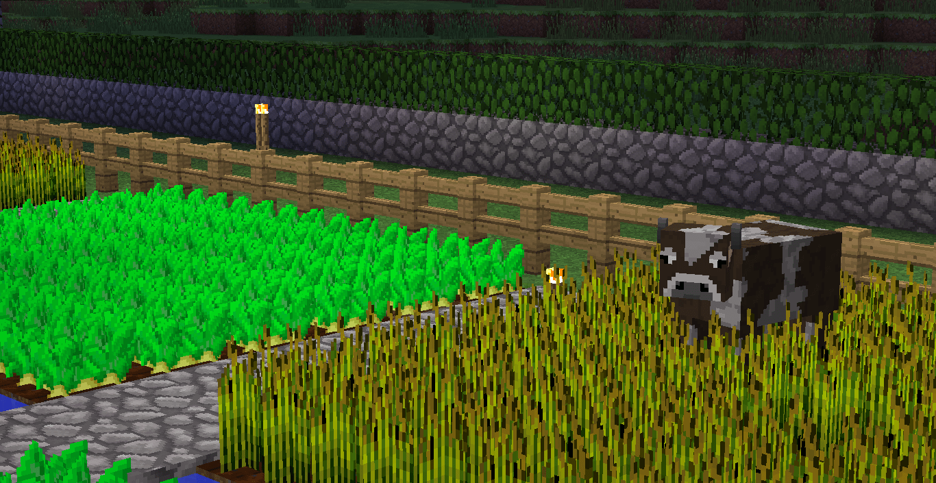 1366x705 Minecraft Farm Wallpaper