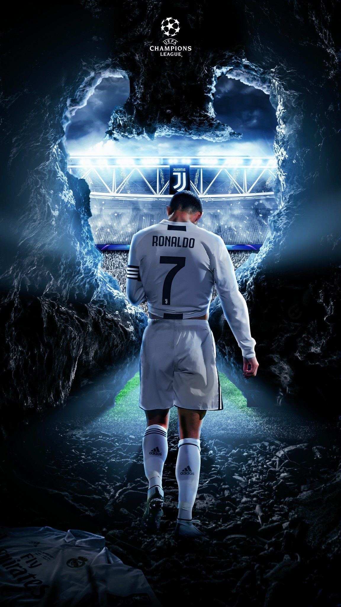 1152x2048 Ronaldo Champions League Wallpaper